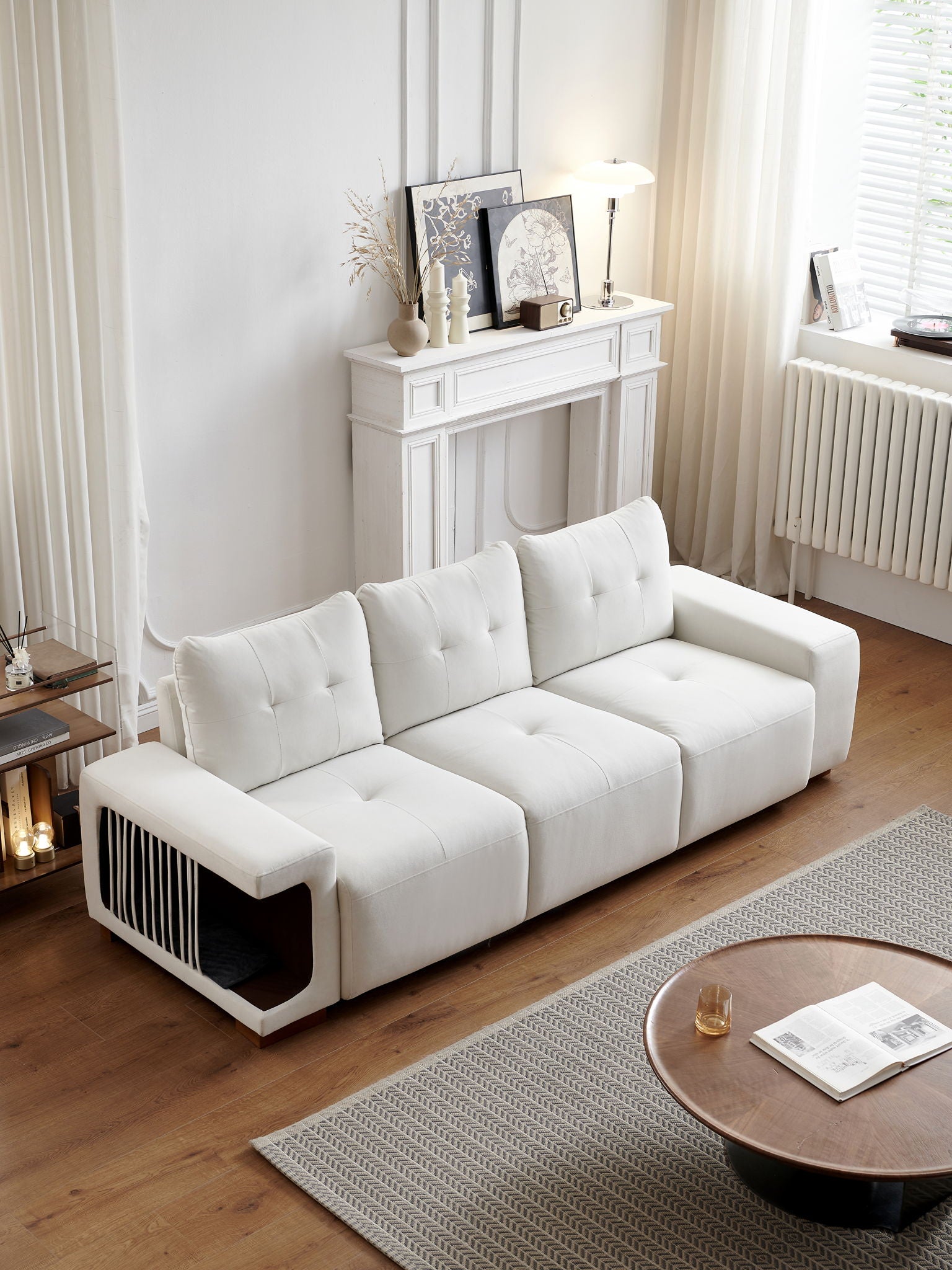 3 Seater Sofa Couch For Living Room, Modern Couches For Small Space, Cat Nest Sofa, For Cat Friendly, Comfy Couch With Waterproof And Cat Scratch Resistant Fabric