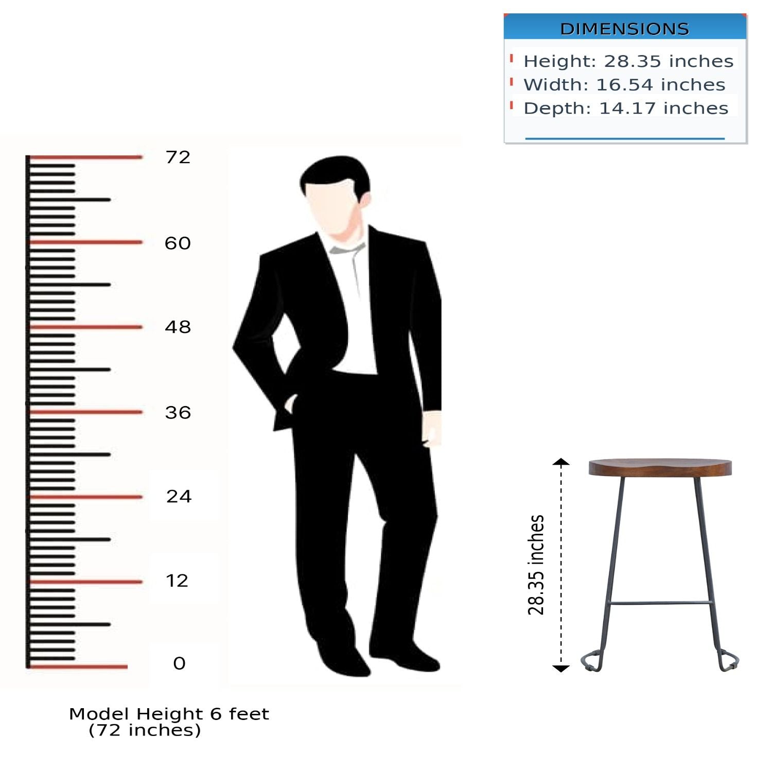 Industrial Chunky Bar Stool - Chestnut - Best Buy Furniture