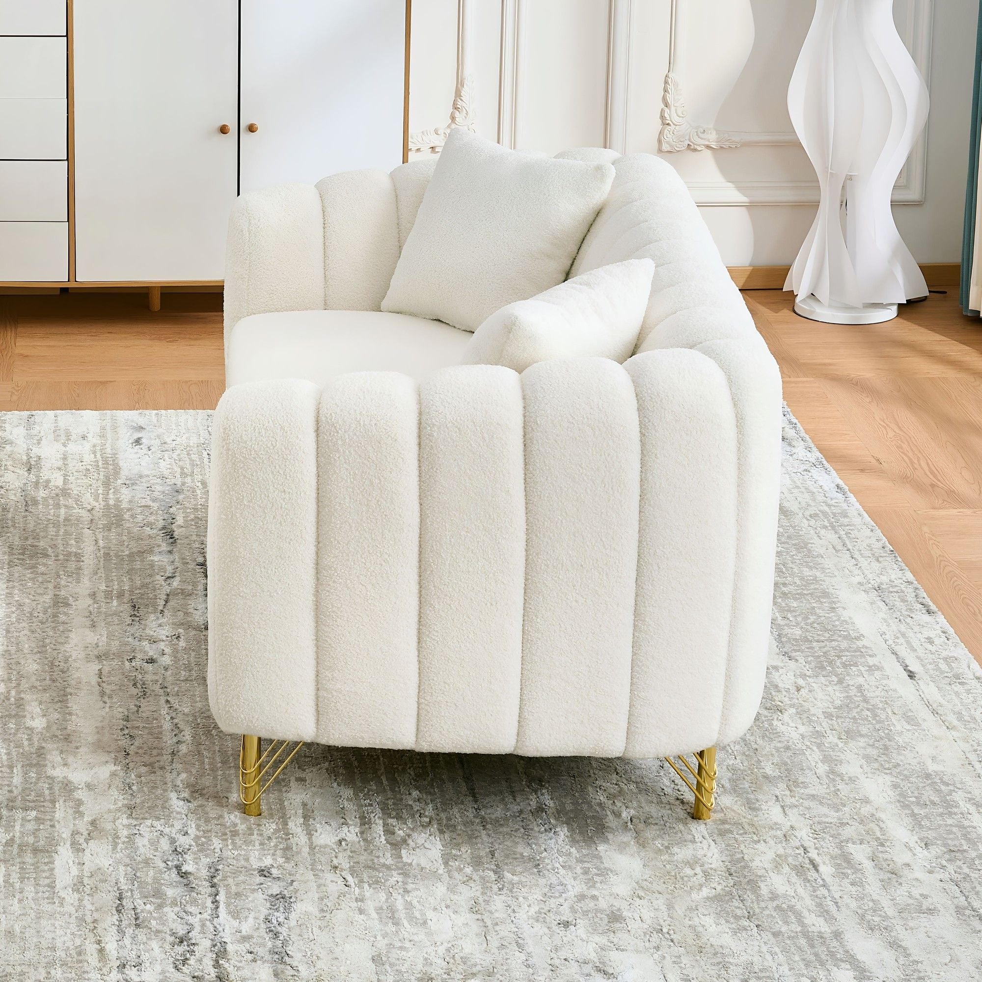 Loveseat Sofa For Living Room And Bedroom - Beige