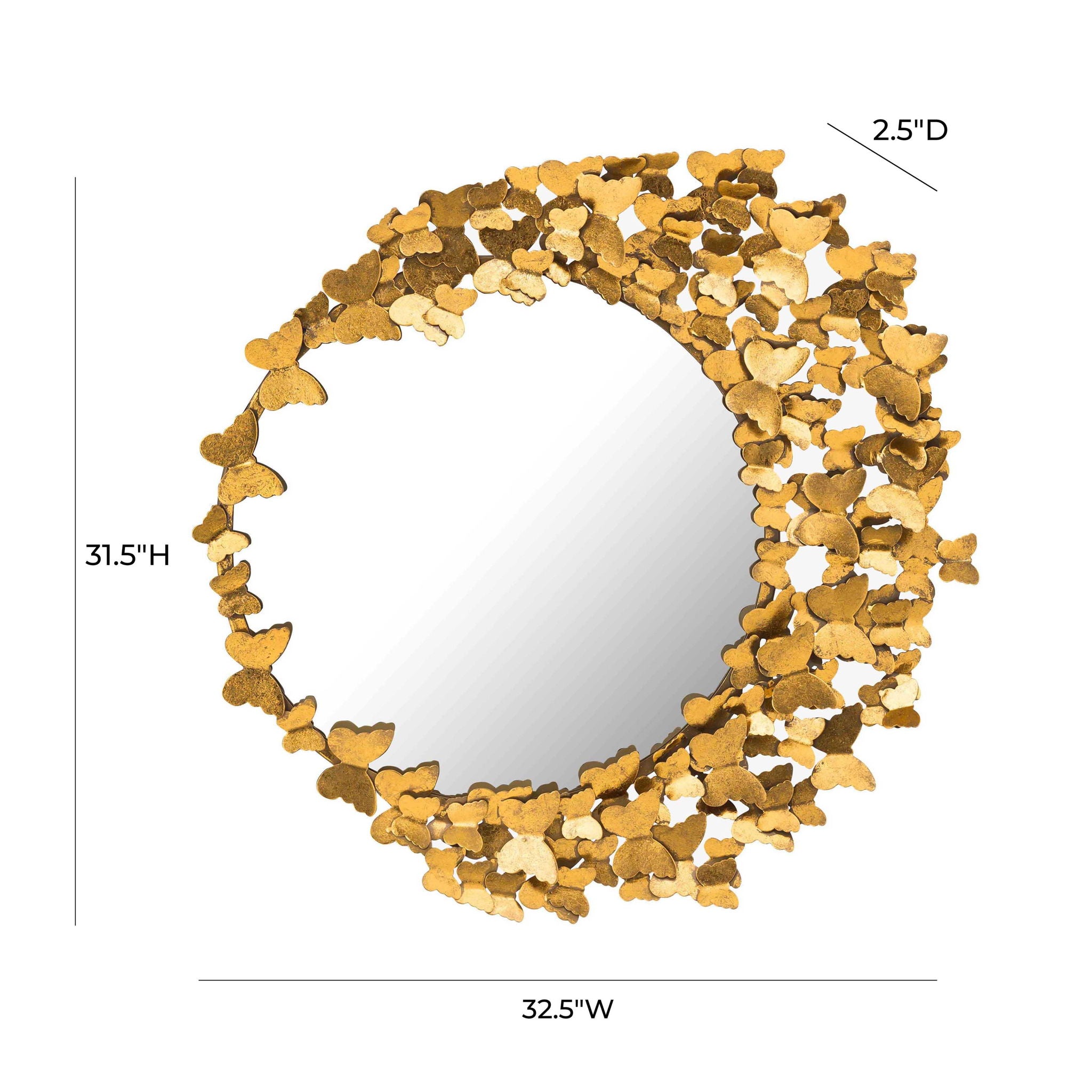 Butterfly - Mirror - Gold