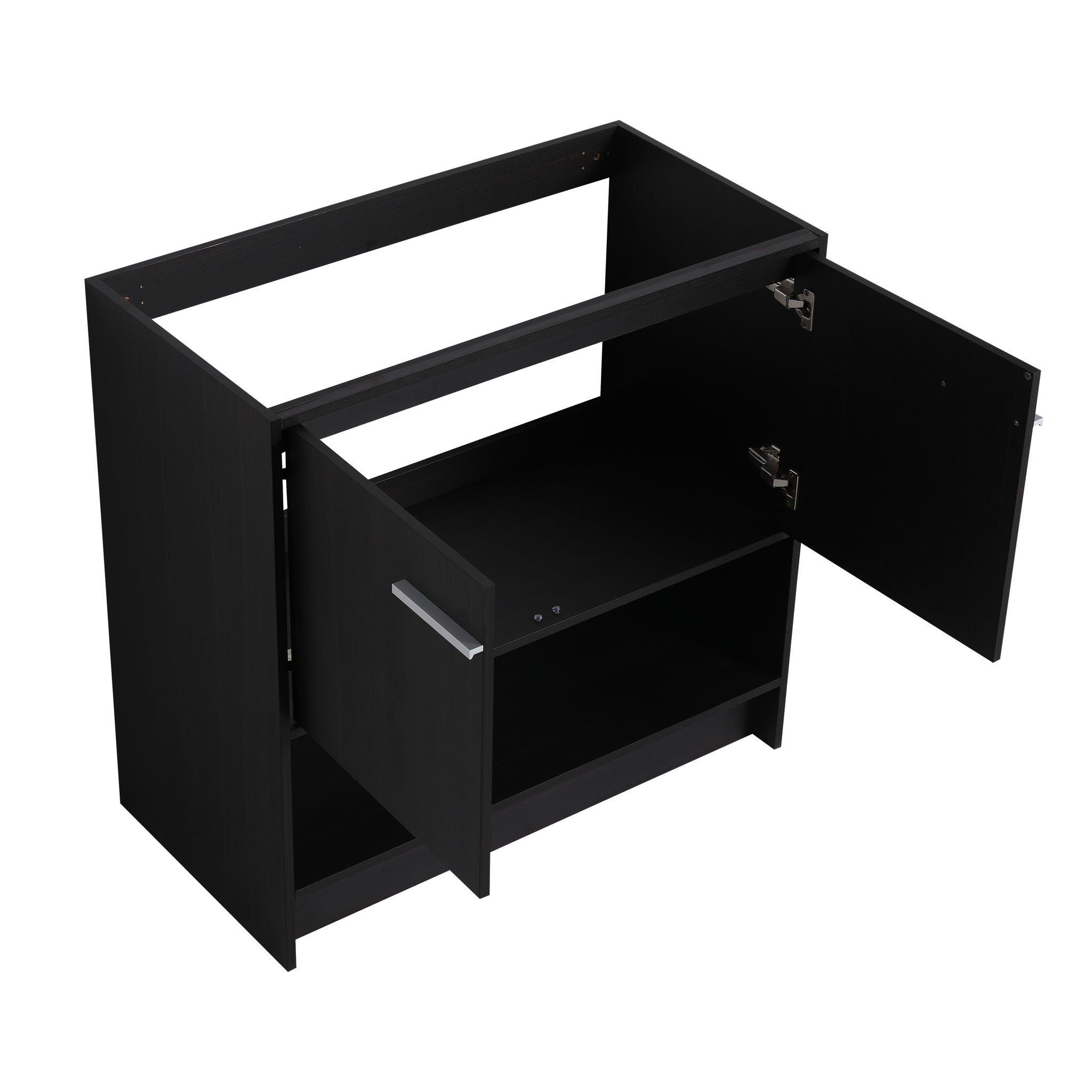 Modern Bathroom Vanity With Ceramic Sink, Freestanding Cabinet, Soft Closing Doors