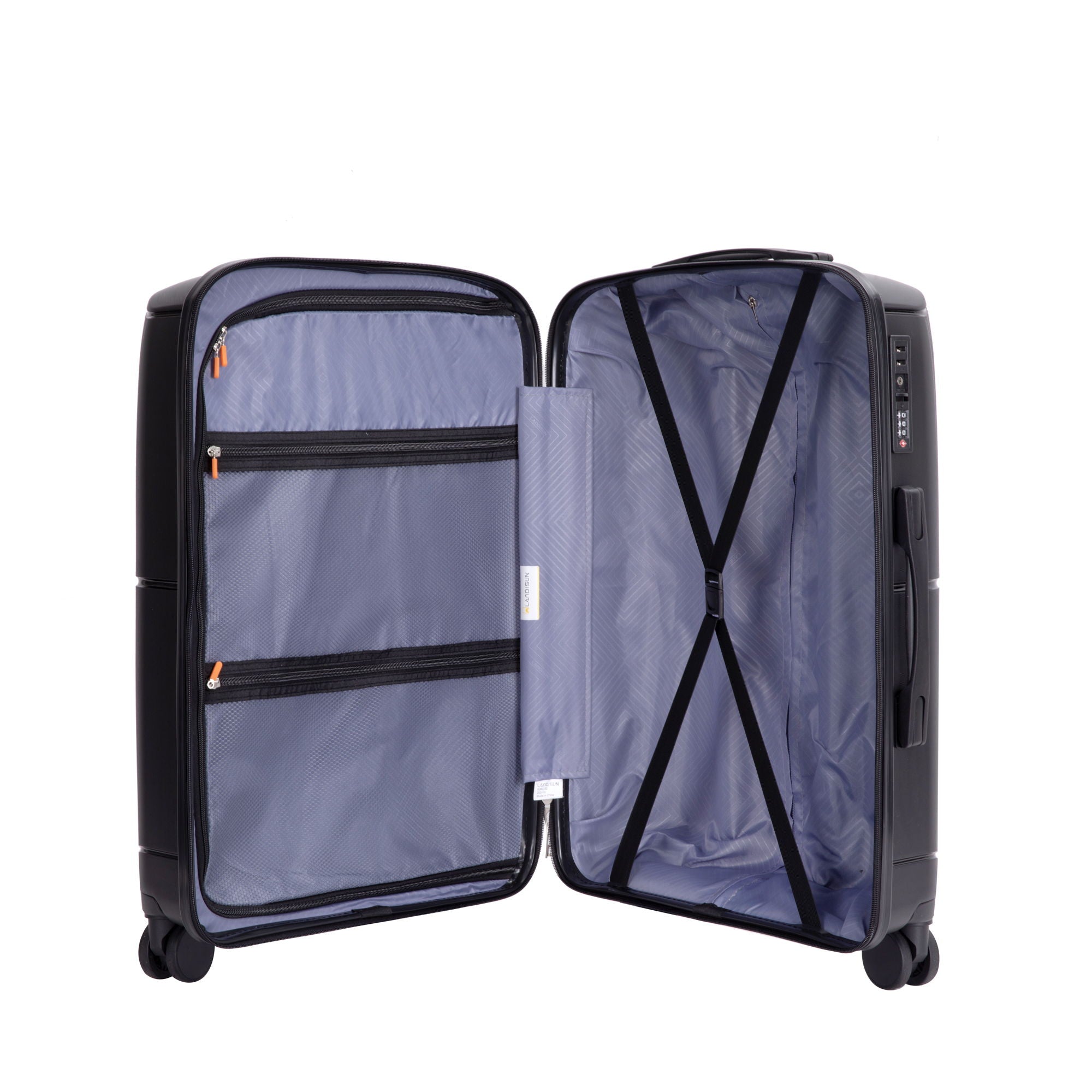 3 Piece Set Expandable Hardshell Suitcase Double Spinner Wheels