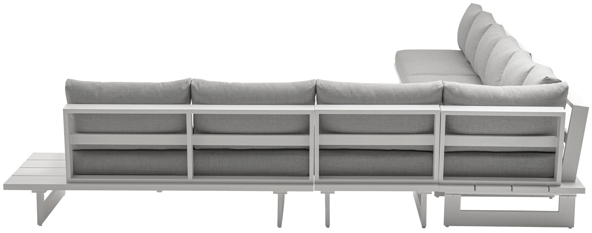 Maldives - 7 Piece Water Resistant Outdoor Patio Modular Sectional With White Base