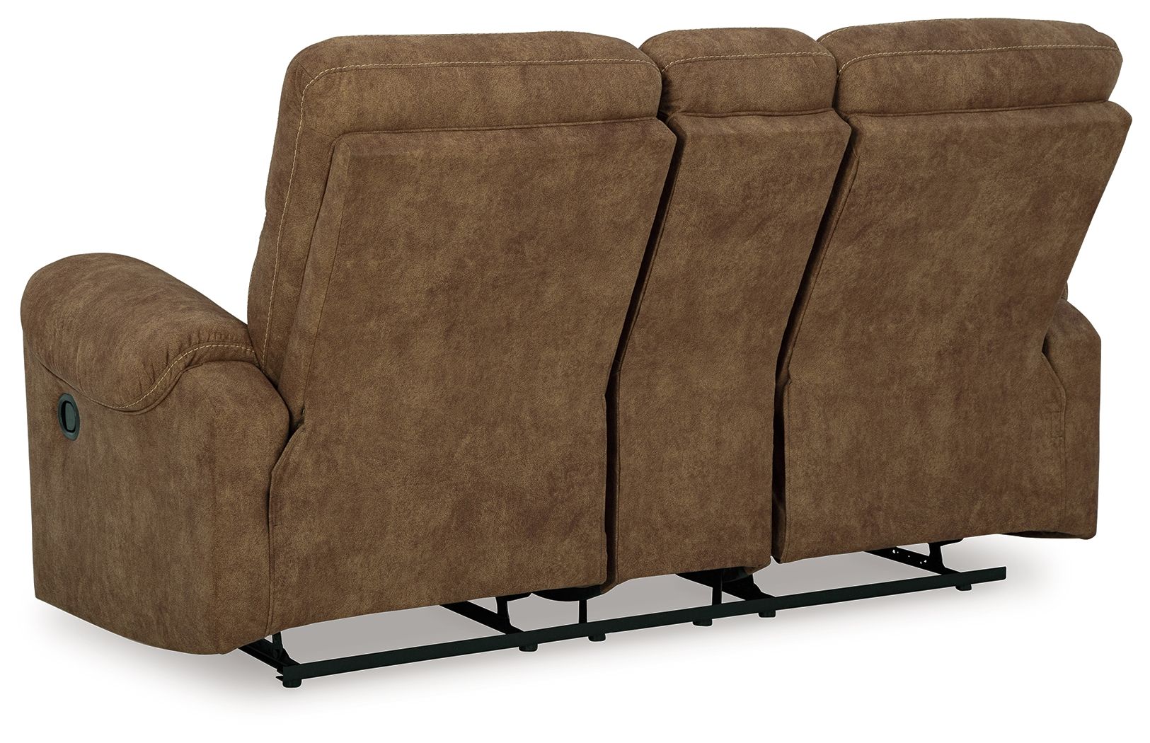 Edenwold - Dbl Reclining Loveseat with Console - Brindle - Best Buy Furniture