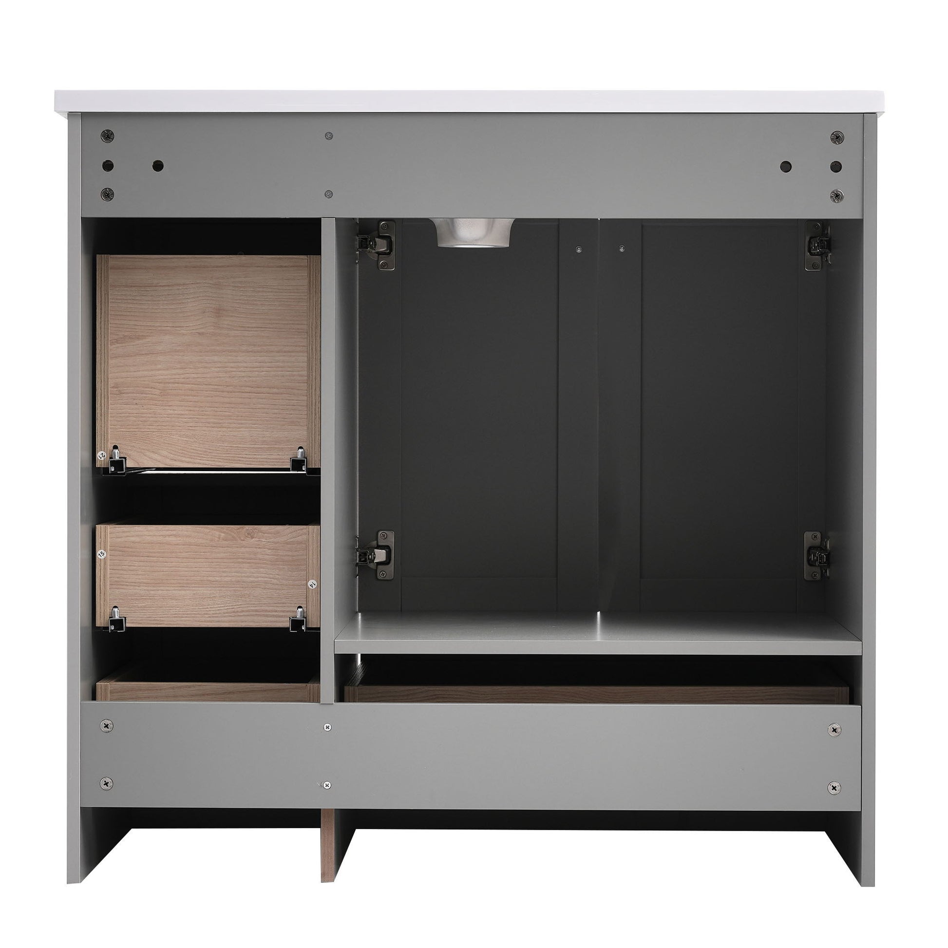 Shaker Free Standing Bathroom Vanity Cabinet With Sink, Soft Close Drawers, Soft Close Doors - Best Buy Furniture