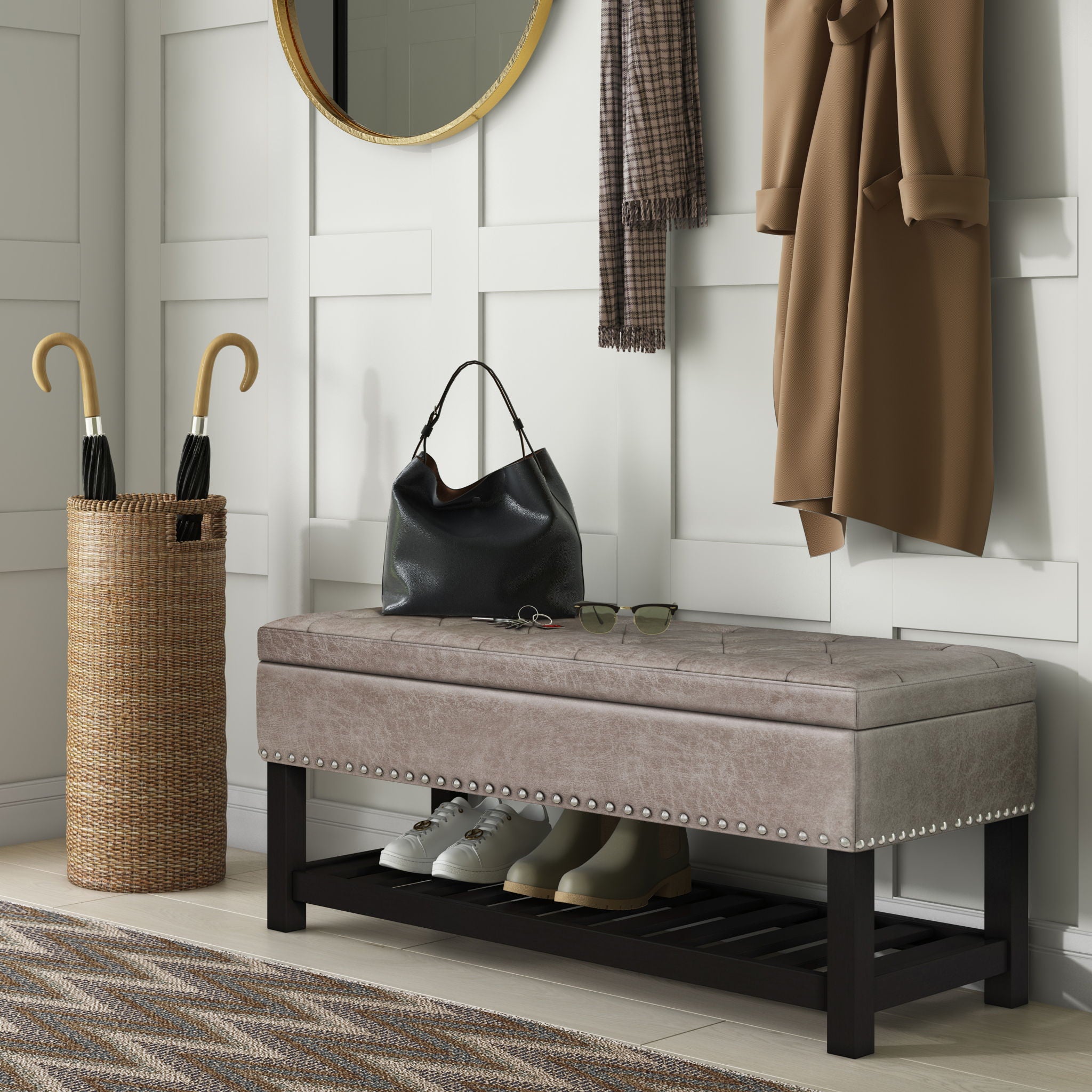 Lomond - Upholstered Storage Ottoman Bench - Best Buy Furniture