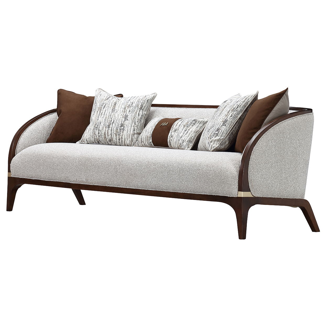 Houston - Sofa - Pebble / Walnut