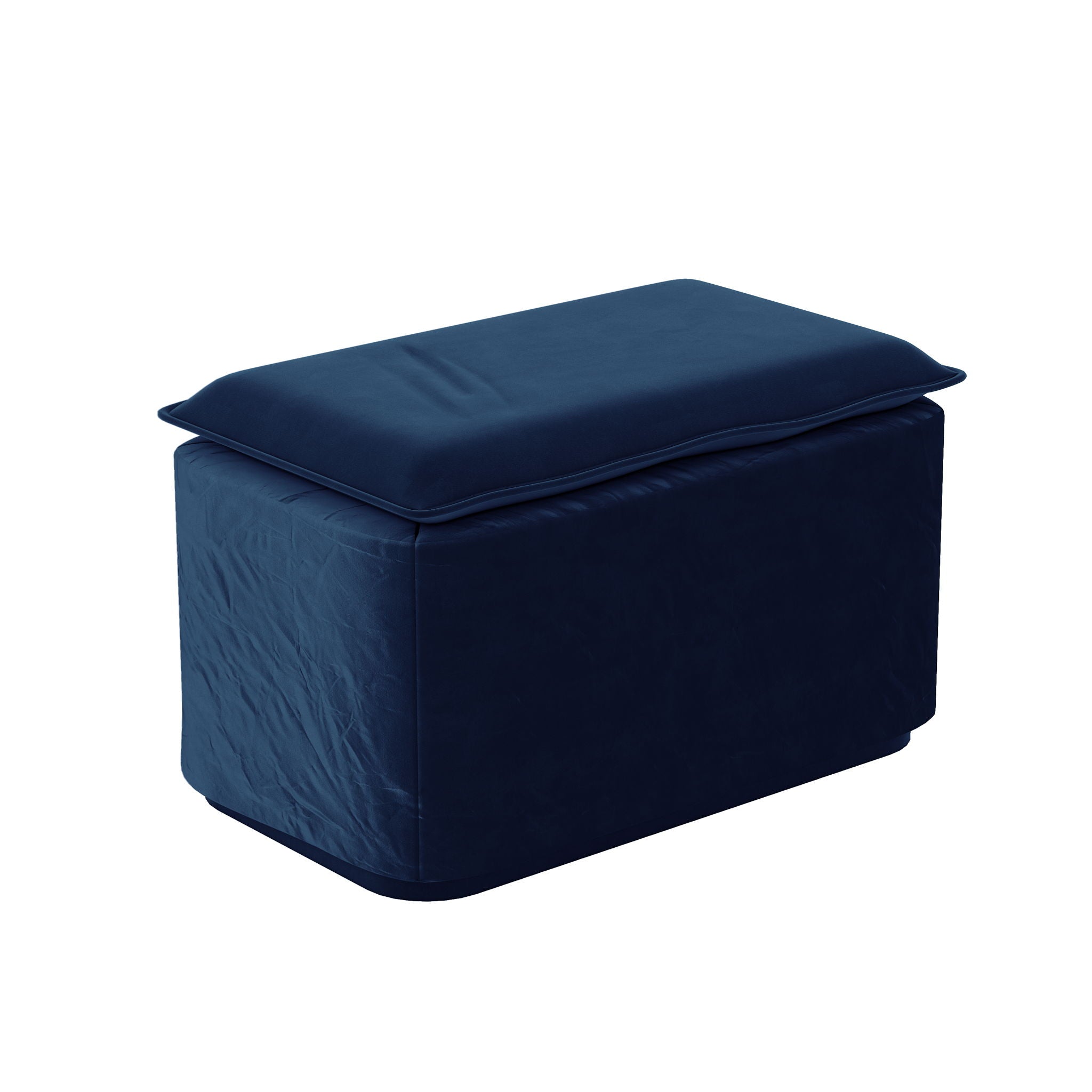 3 In 1 Pull Out Sofa Bed, Convertible Sleeper Sofa Bed, 3 Seater Sofa With Movable Ottoman - Blue