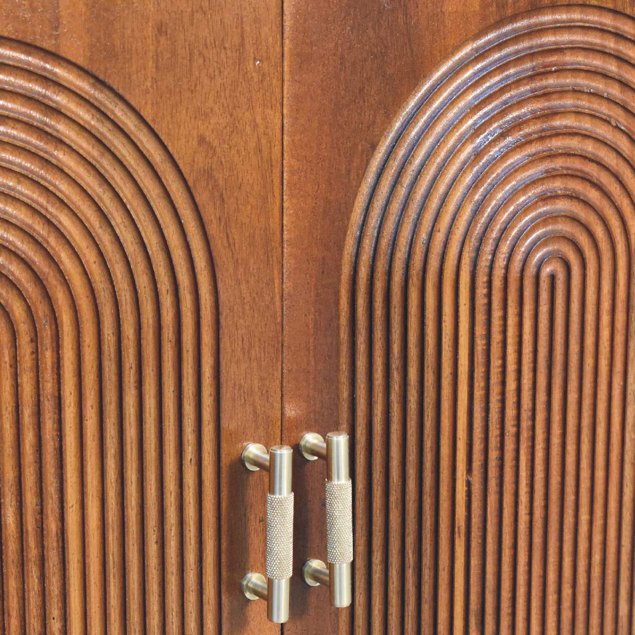 Carved Ball Cabinet - Chestnut