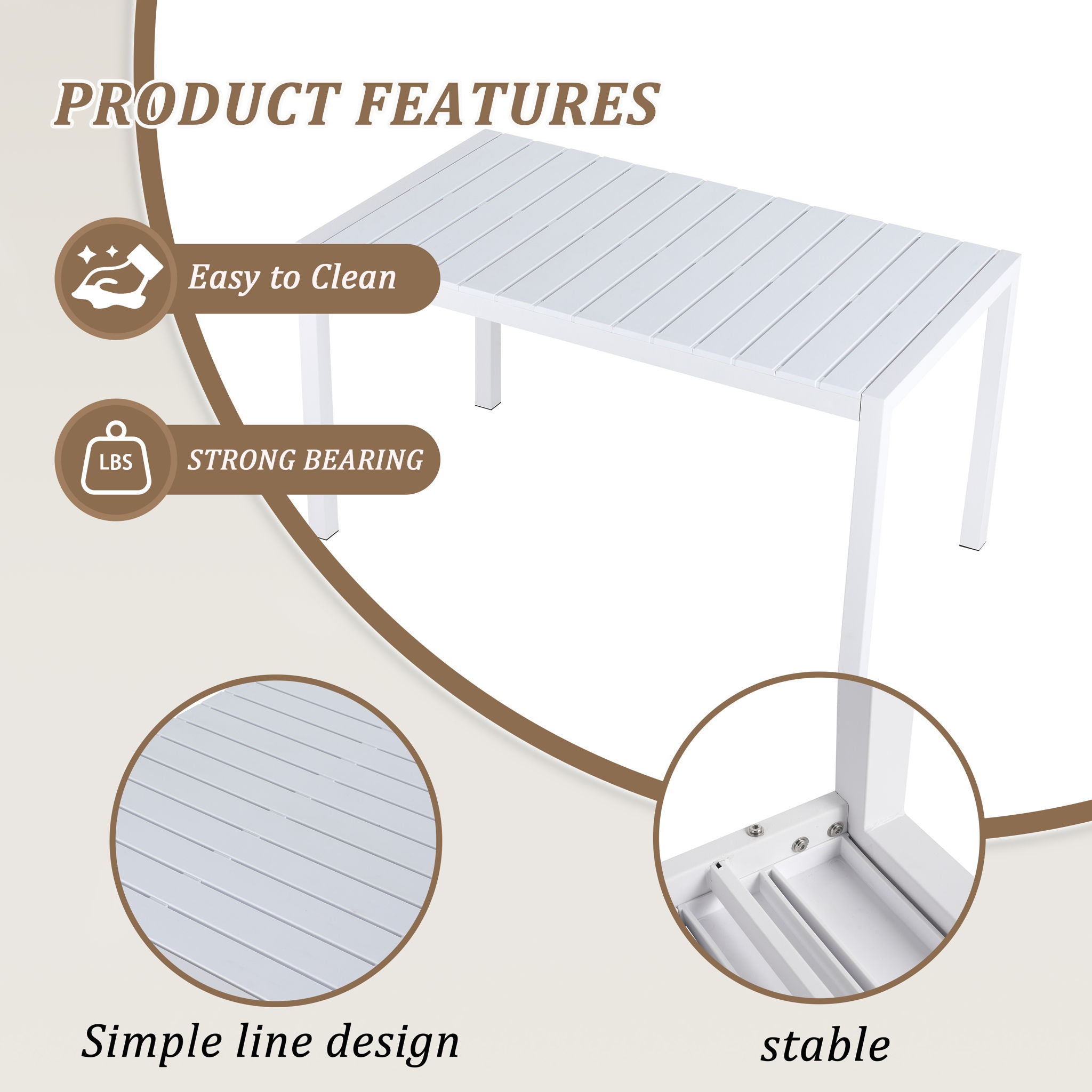 4 Piece Set Of Modern Color Block Designed Single Chairs With Long Table