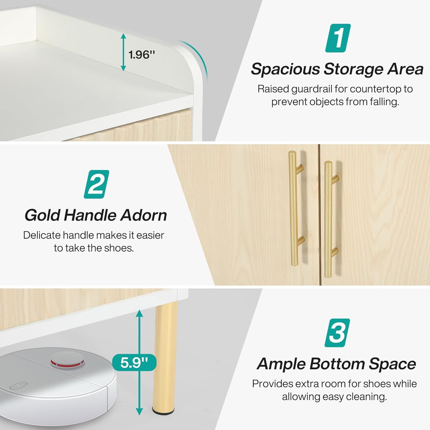 6 Tier Entryway Shoe Cabinet With Doors