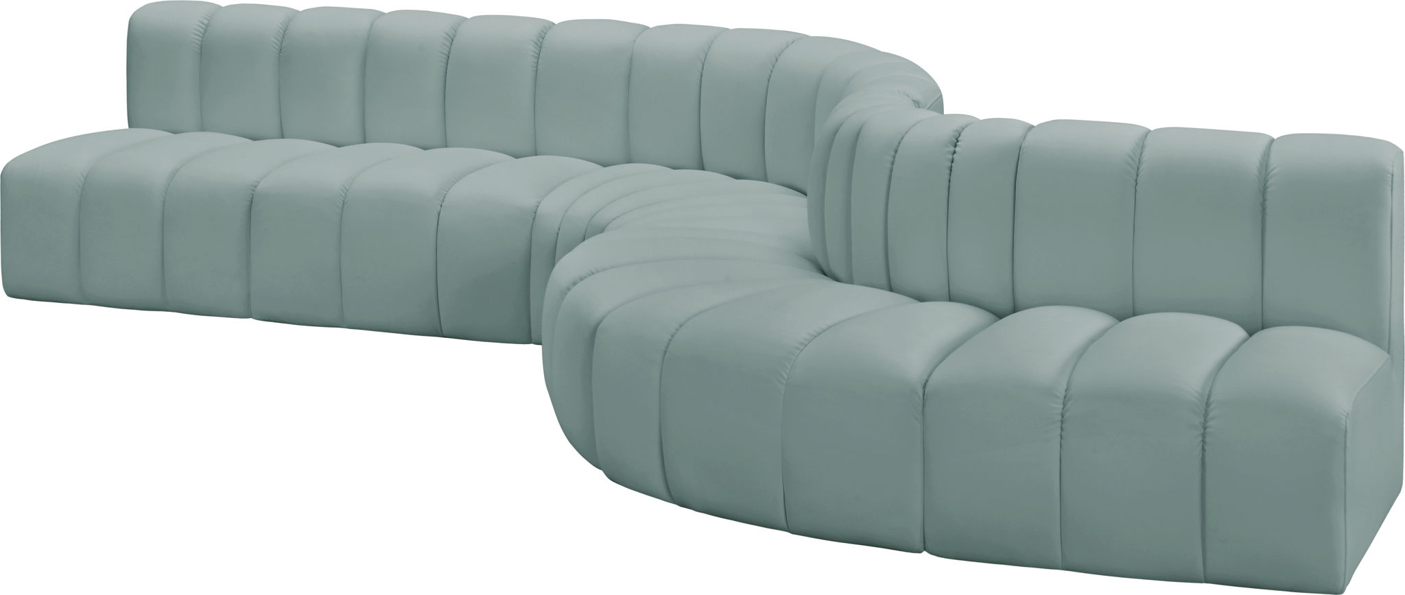 Arc - Faux Leather 7 Piece Modular Sofa