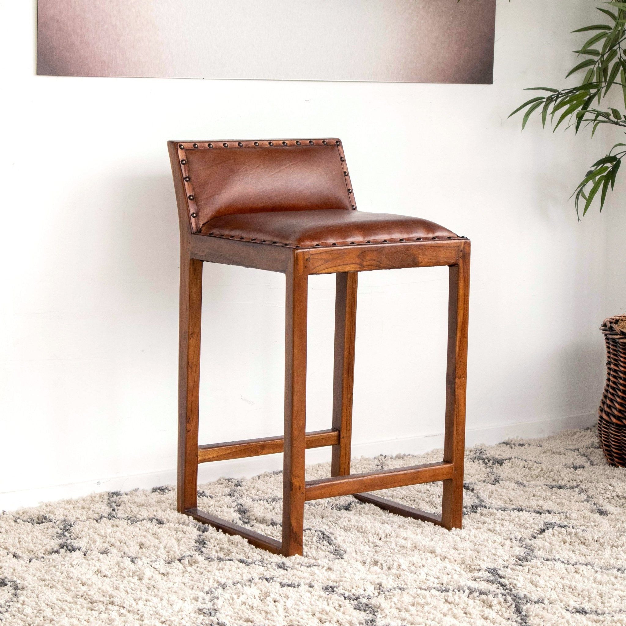 Gavin - Counter Stool - Brown / Rustic