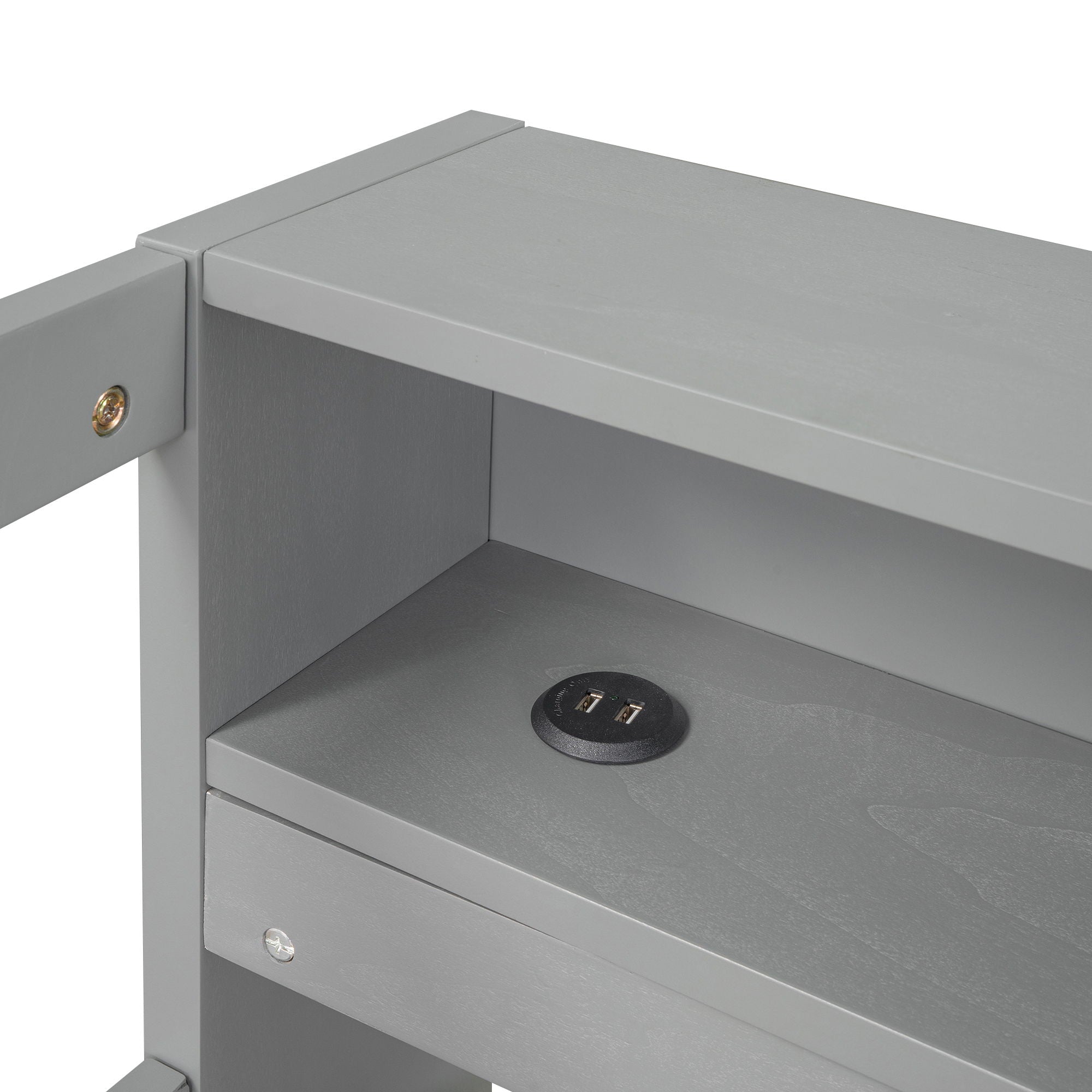 Daybed With 2 Trundles, 3 Storage Cubbies, Built In USB Charging Light