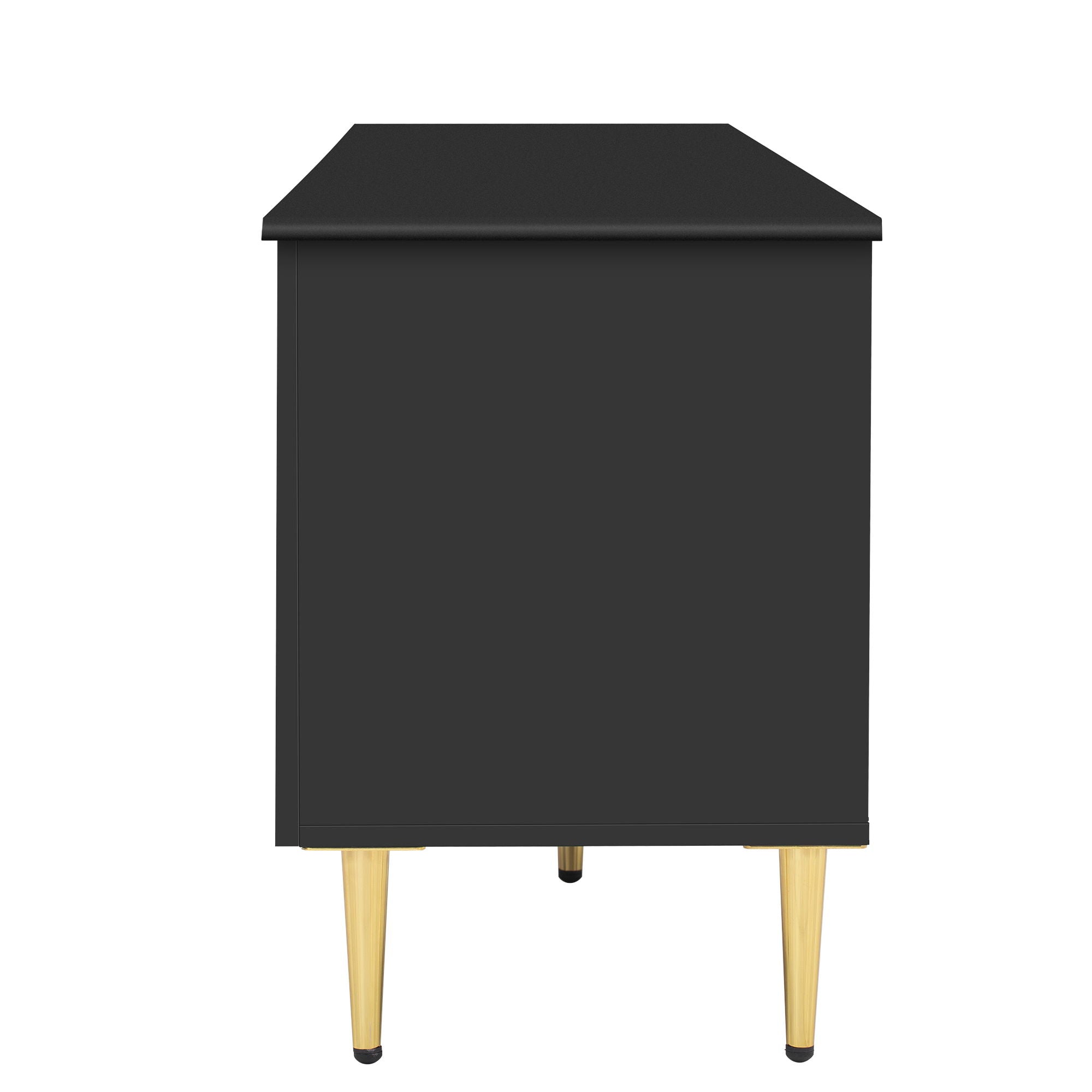 Retro TV Stand With 6 Metal Legs, 2 Cabinets, 4 Drawers And Anti-Tip Device
