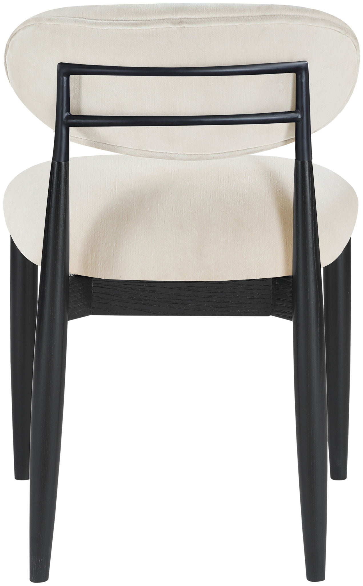 Riccio - Fabric Dining Side Chair (Set of 2) - Black Frame