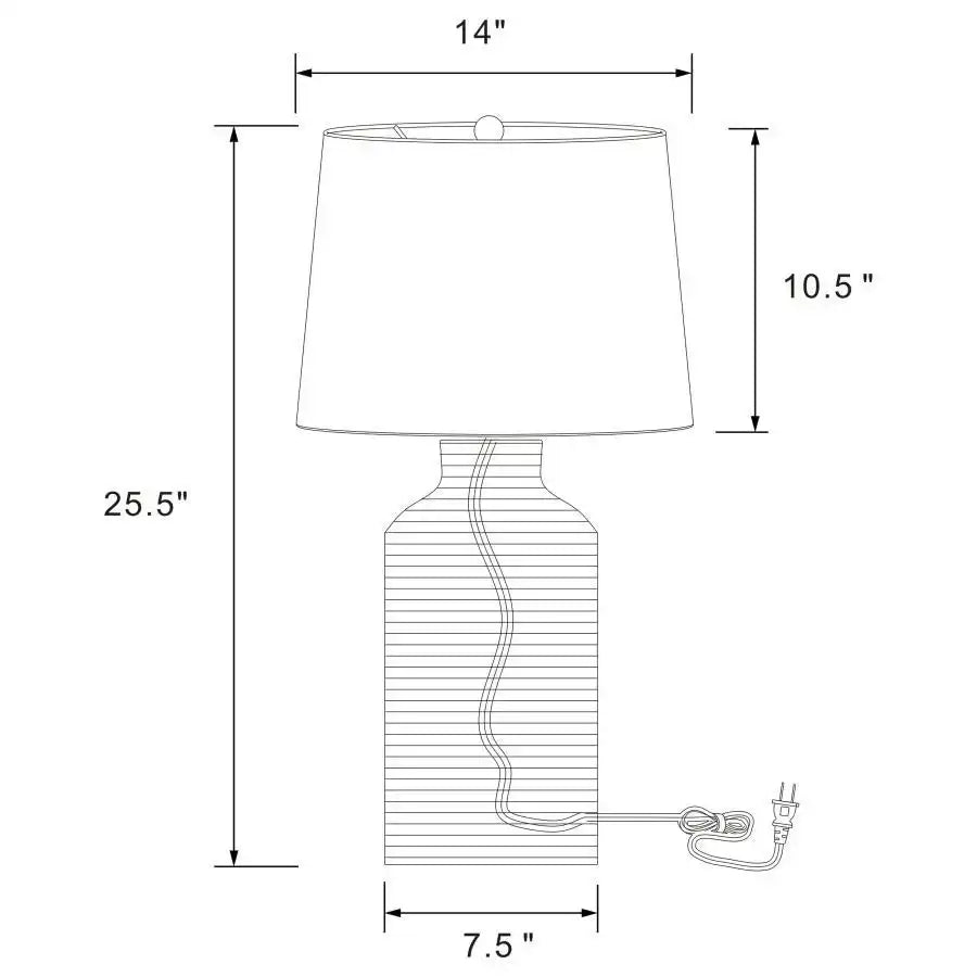 Nairobi - Empire Shade Handwoven Rattan Table Lamp - Natural
