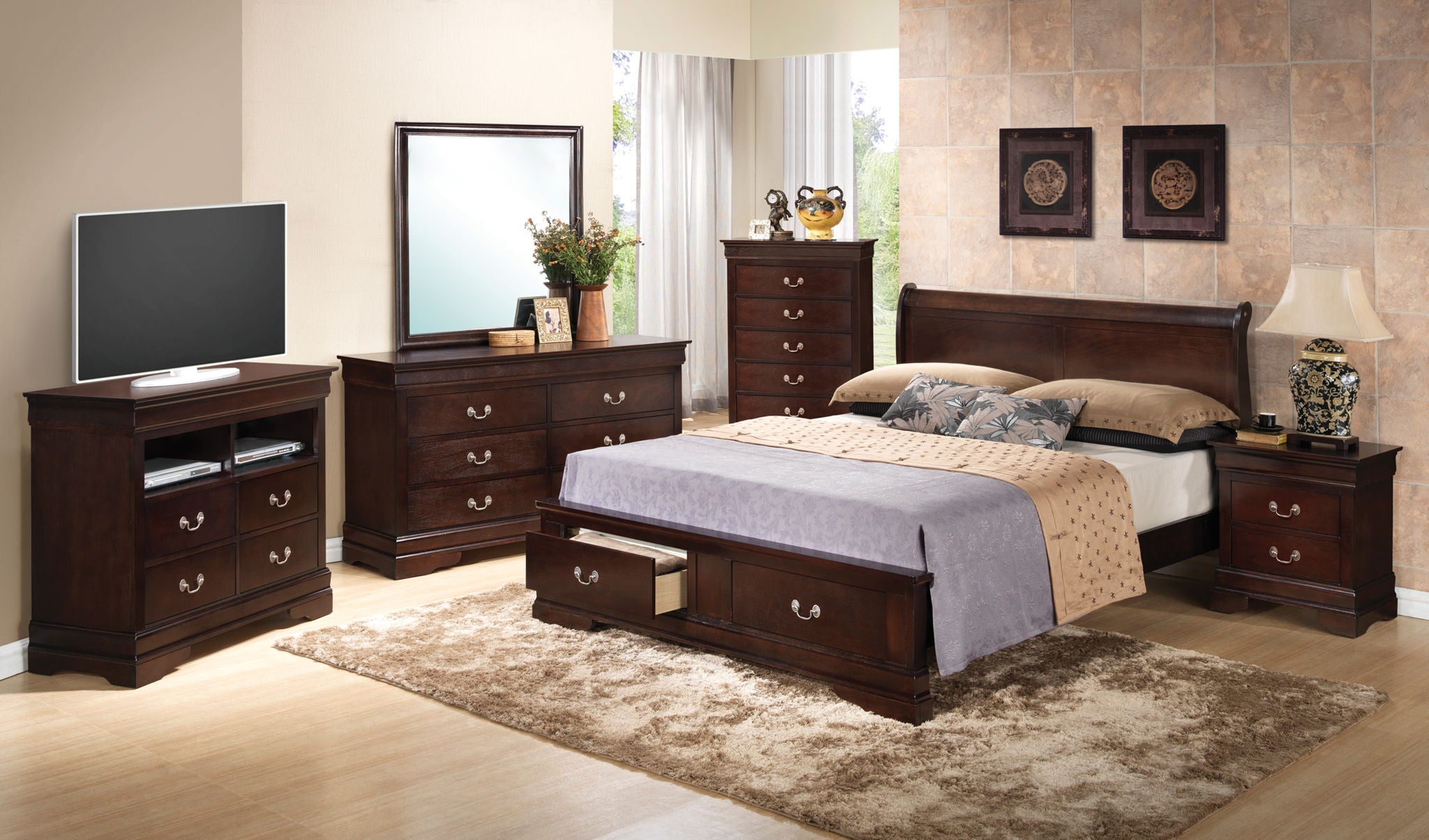 Louis Phillipe - Storage Bed
