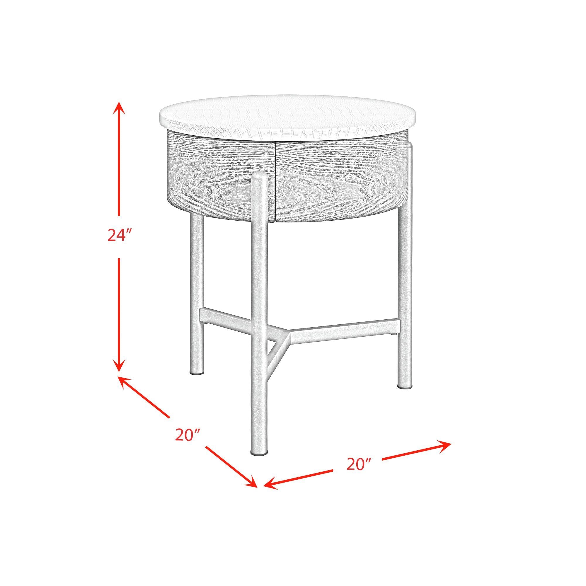 Nica - 2 Piece Occasional Table Set - White / Dark Espresso