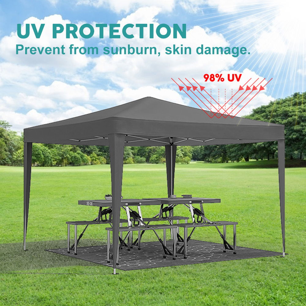 10'X10' Folding Canopy With 4 Removable Sidewalls Outdoor Event Shelter UPF 50+ Gazebo Portable Tents For Parties Beach Camping Wedding Ez Pop Up Canopy 4 Pieces Weight Bag + Carry Bag - Best Buy Furniture