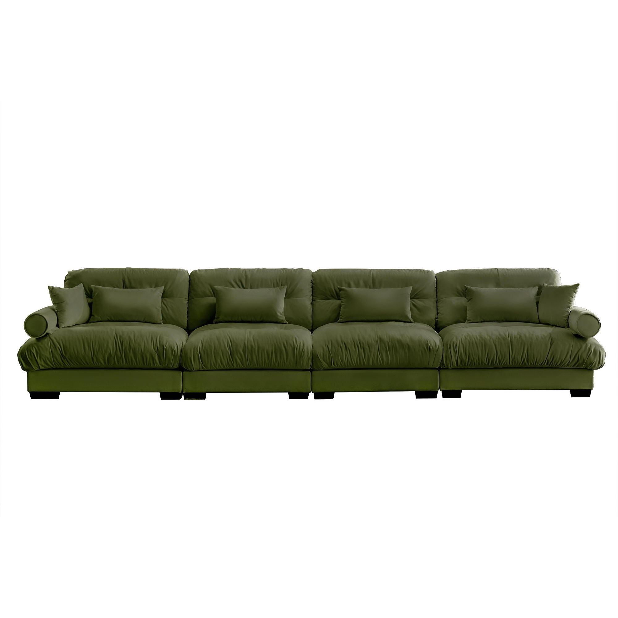 Super Comfort Oversized Modular Velvet Sectional Sofa, Deep Seat Convertible L Shaped Couch