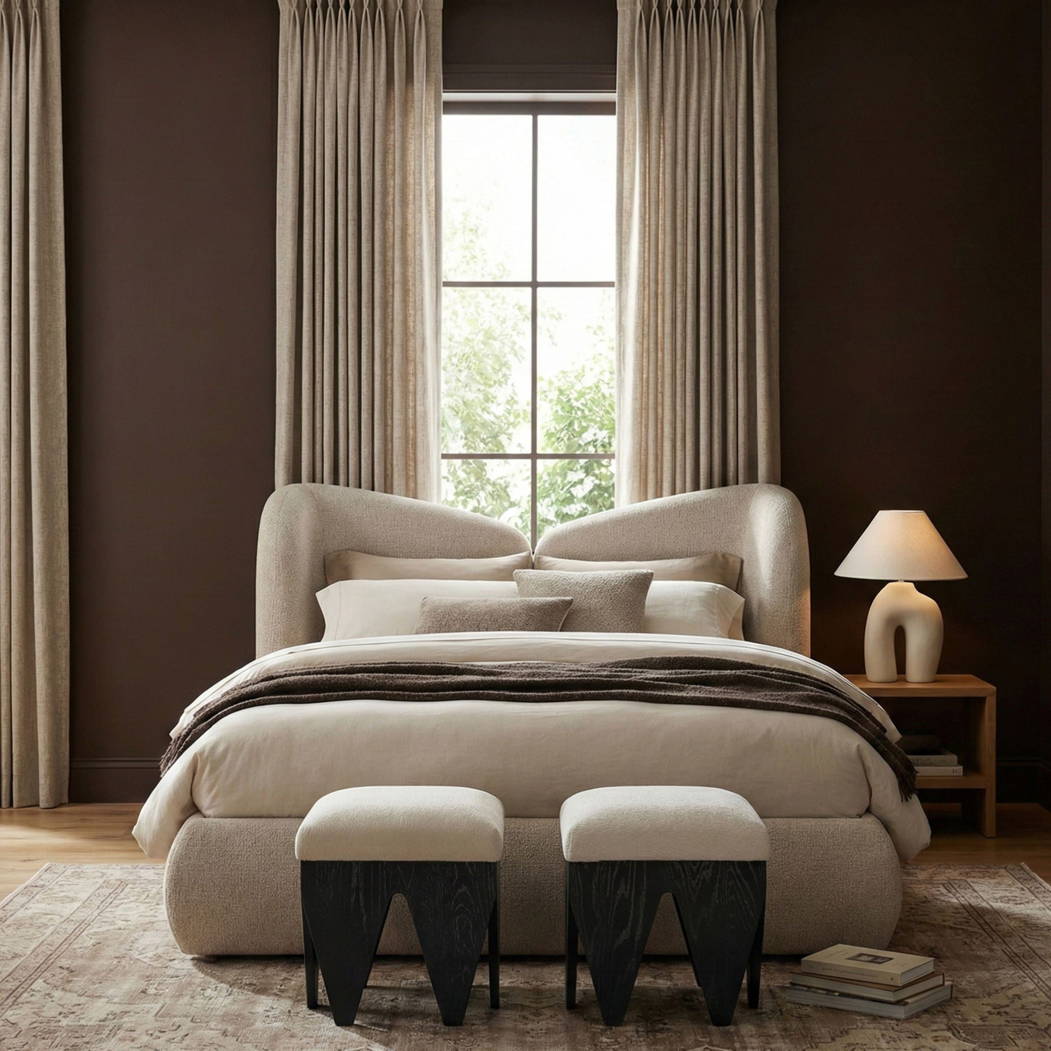 Altair - Fabric Bench - Black Base