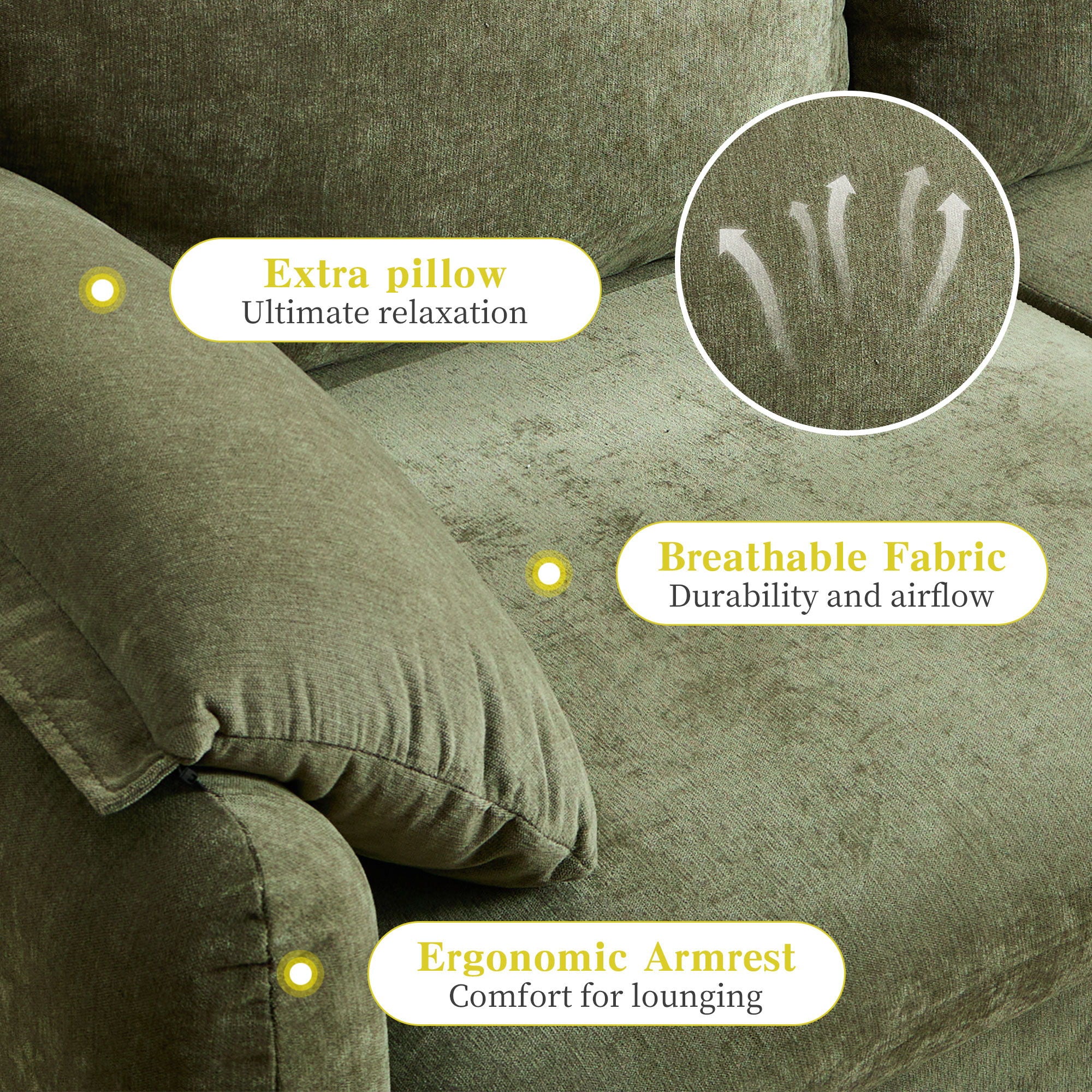Modern Minimalist Down Filled Sofa