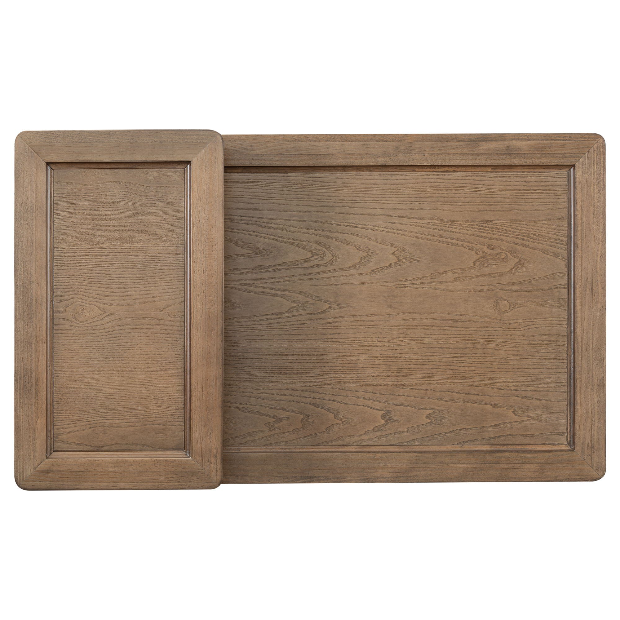 Coffee Table With 1 Storage Shelf, 2 Tabletops And 1 Rattan Drawer