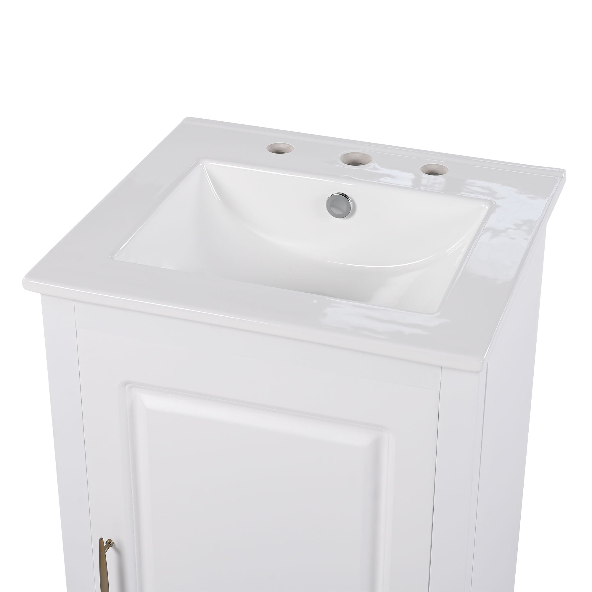 Modern Bathroom Vanity With Sink, Functional Drawer, Soft- Closing Door