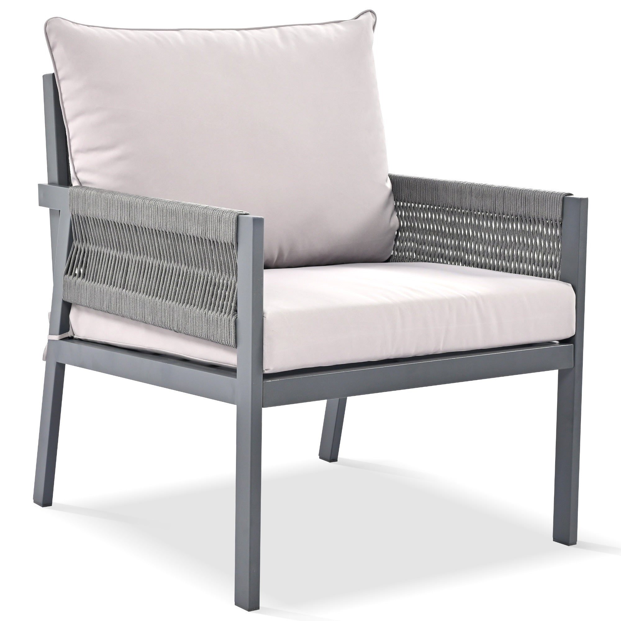 4-Piece Boho-Inspired Outdoor Rope Lounge Set