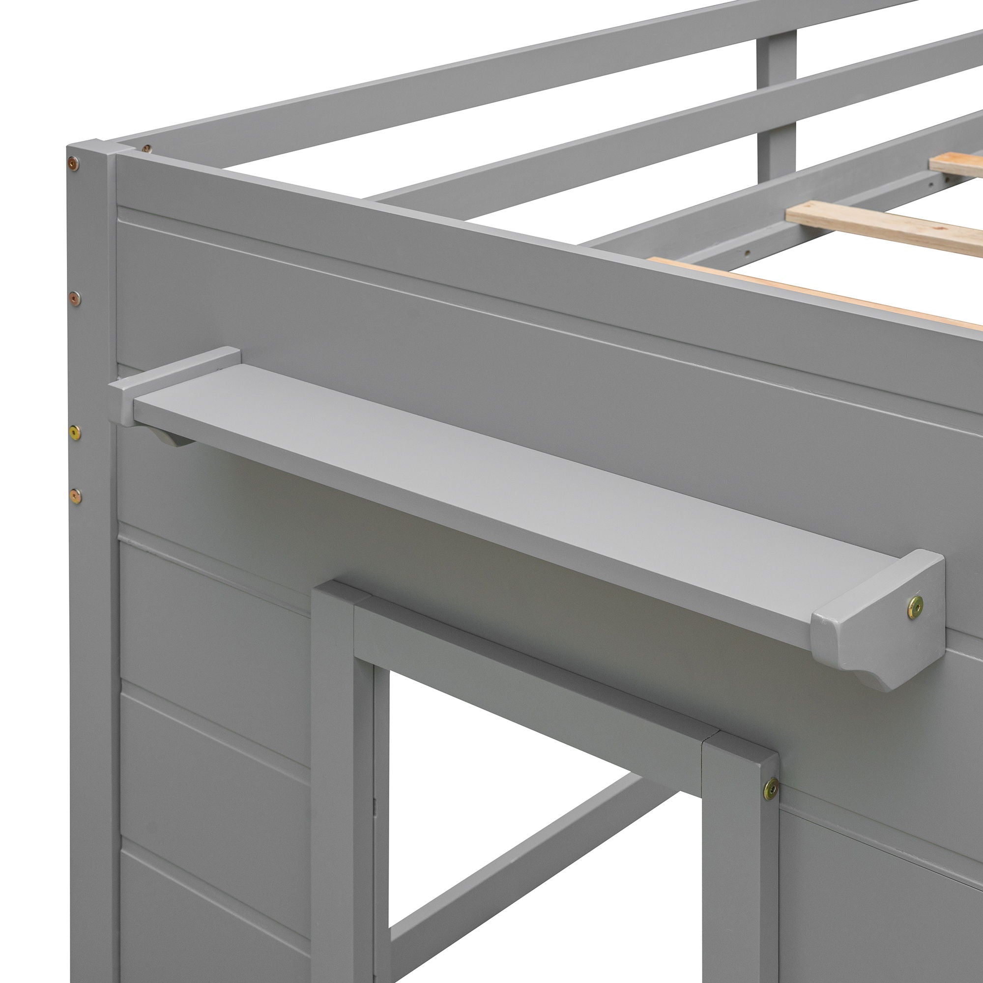 Loft Bed With Cabinet And Shelf