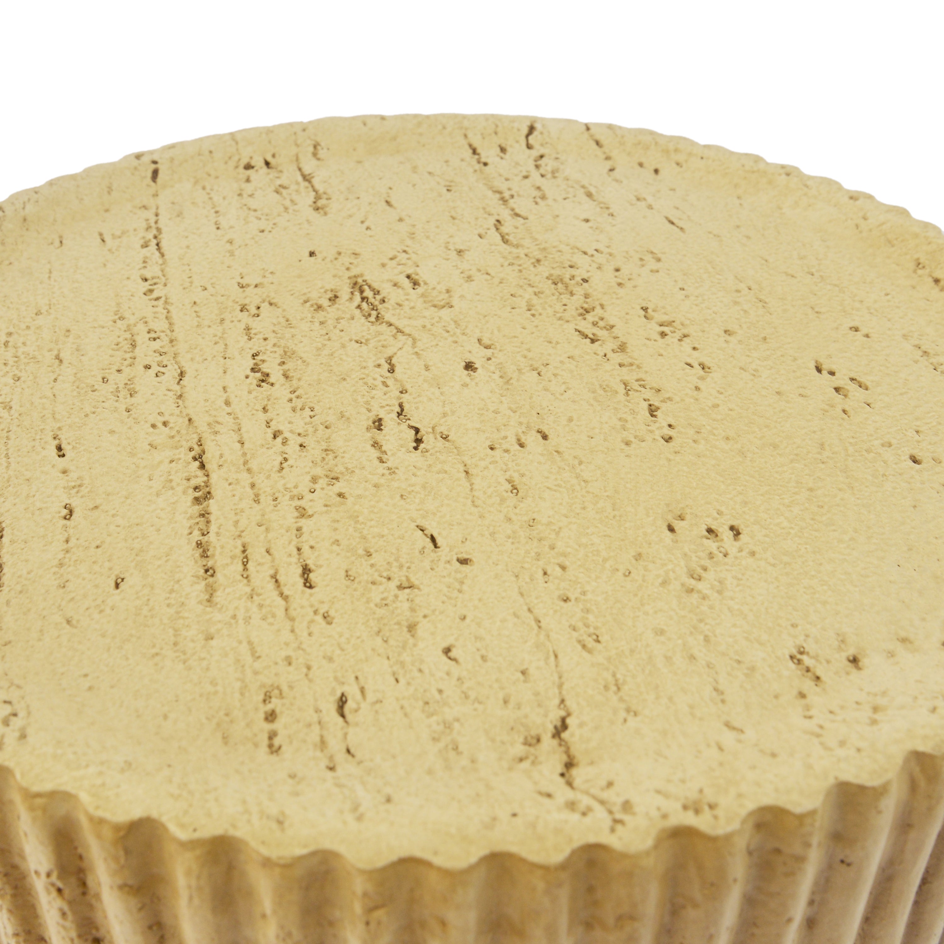 Cylindrical Outdoor Side Table Antique Brown MGO