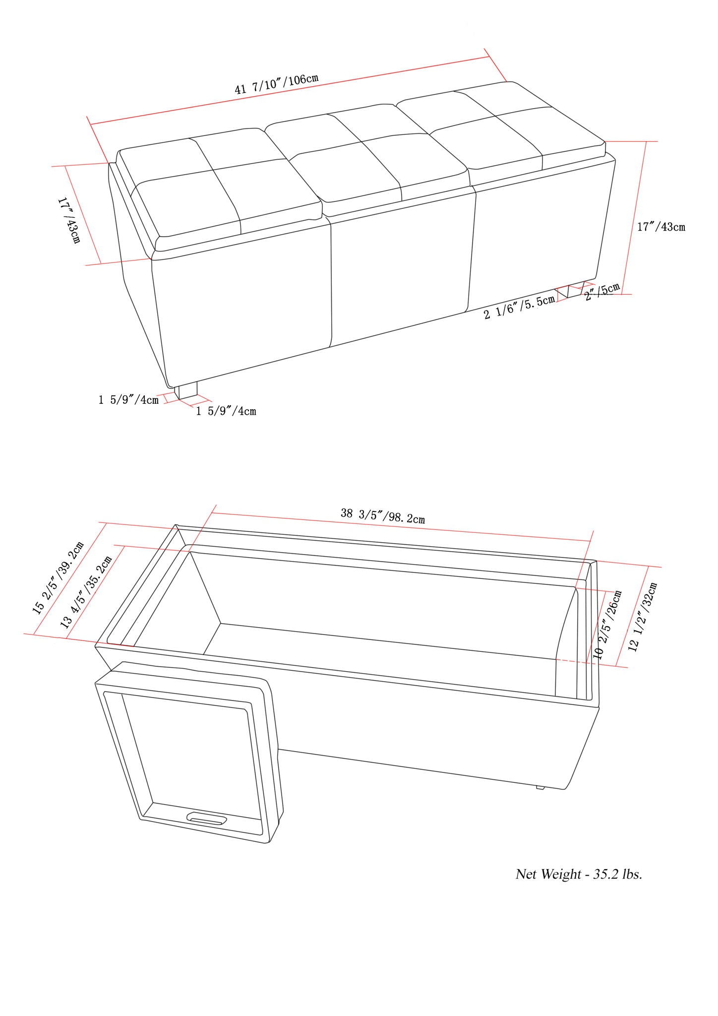 Avalon - Multi Functional Storage Ottoman