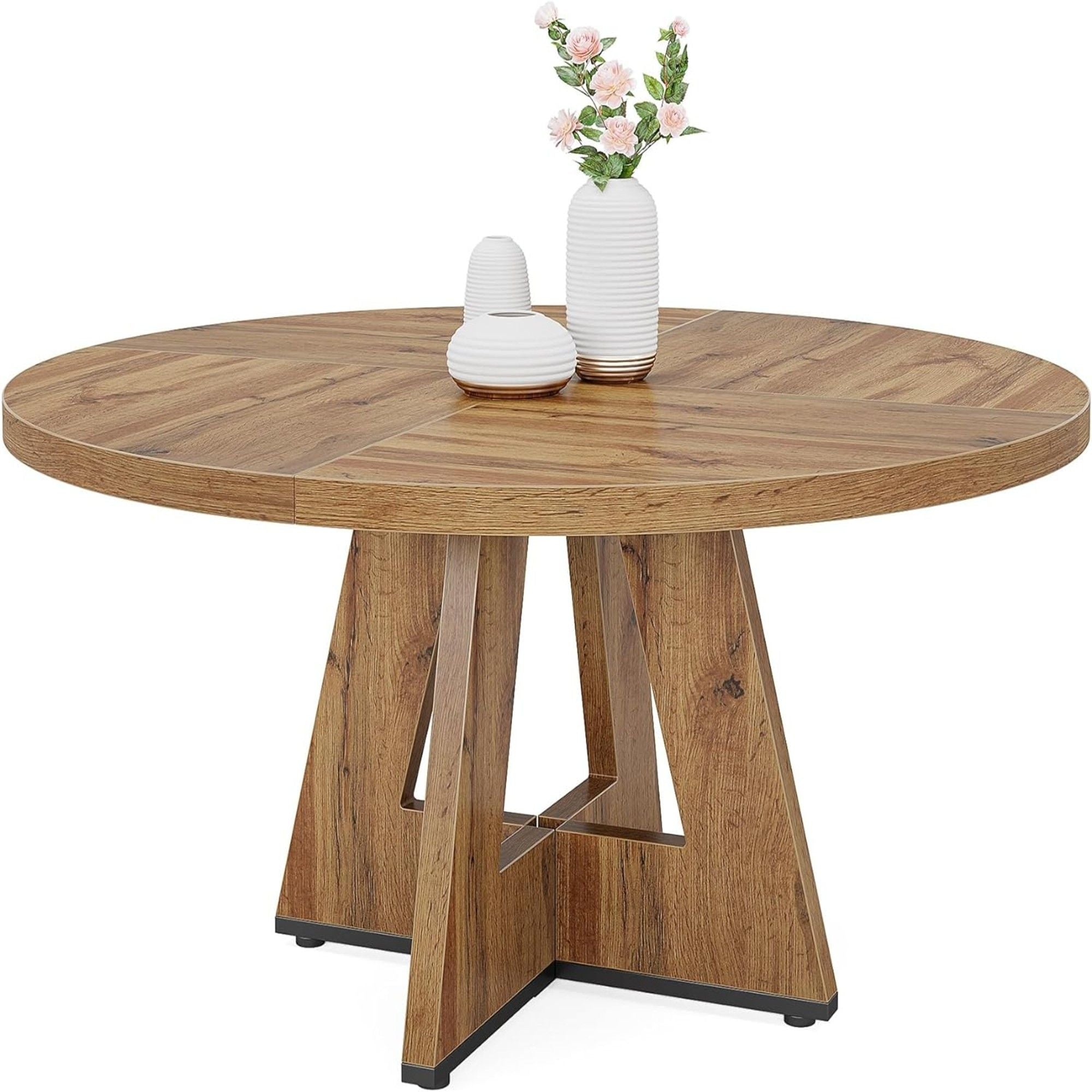 Round Dining Cross Base Kitchen Table