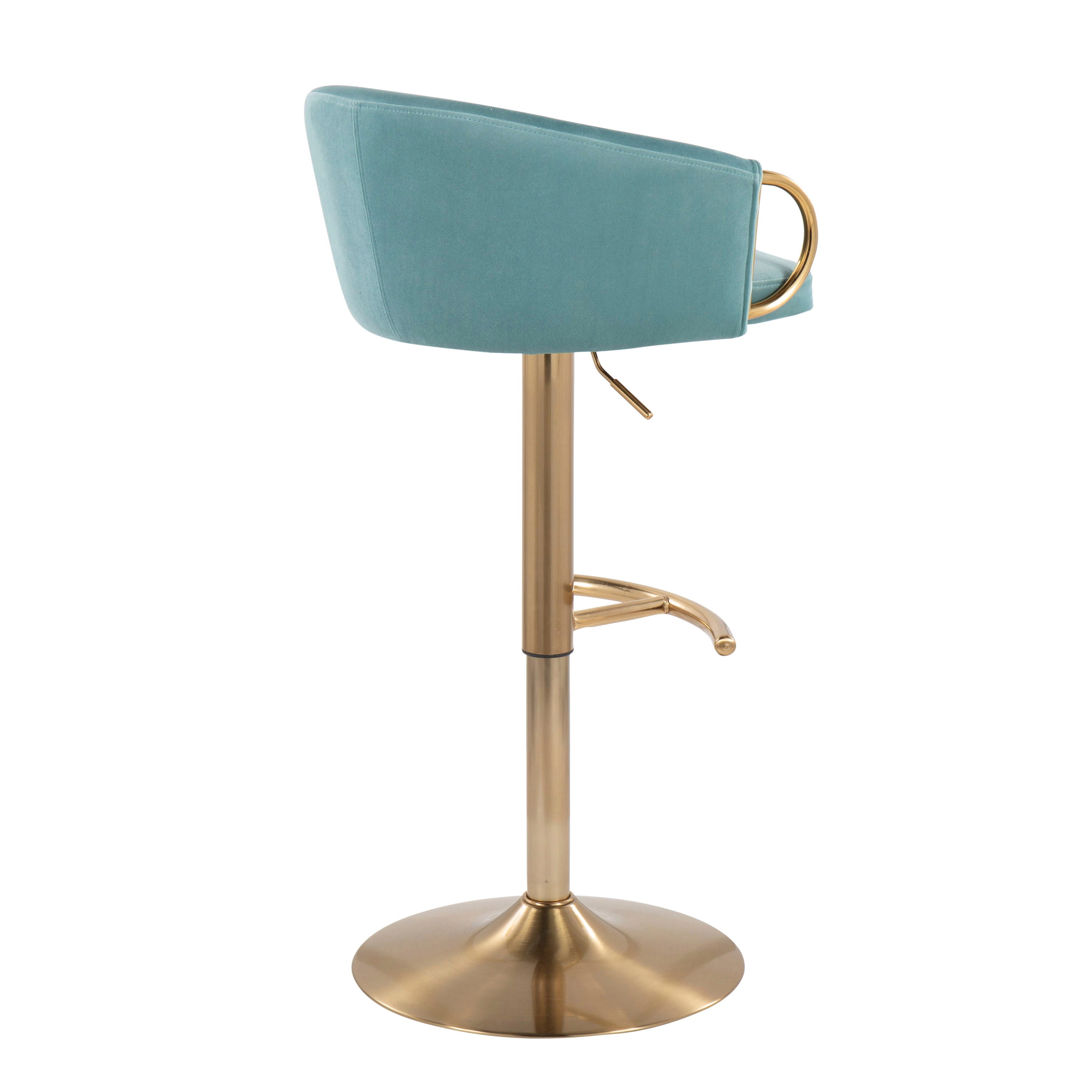 Claire - Contemporary / Glam Adjustable Bar Stool (Set of 2) - Best Buy Furniture