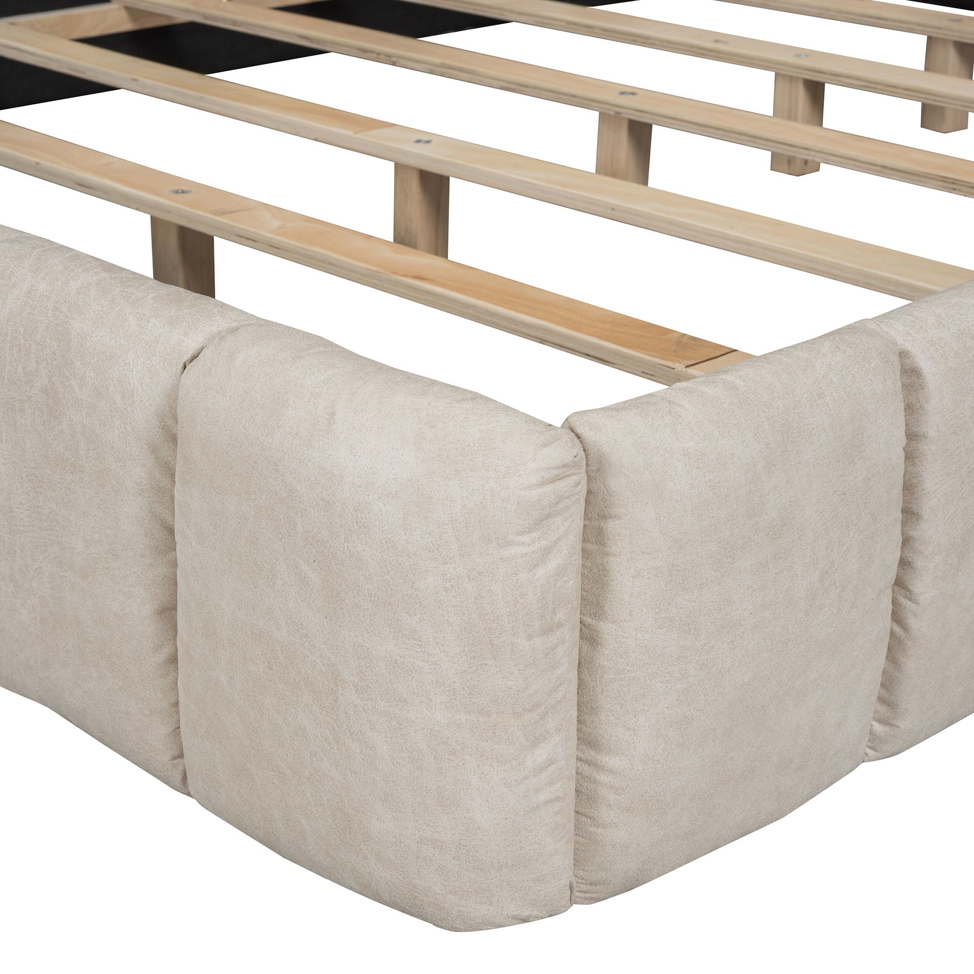 Elegant Design Upholstered Platform Bed