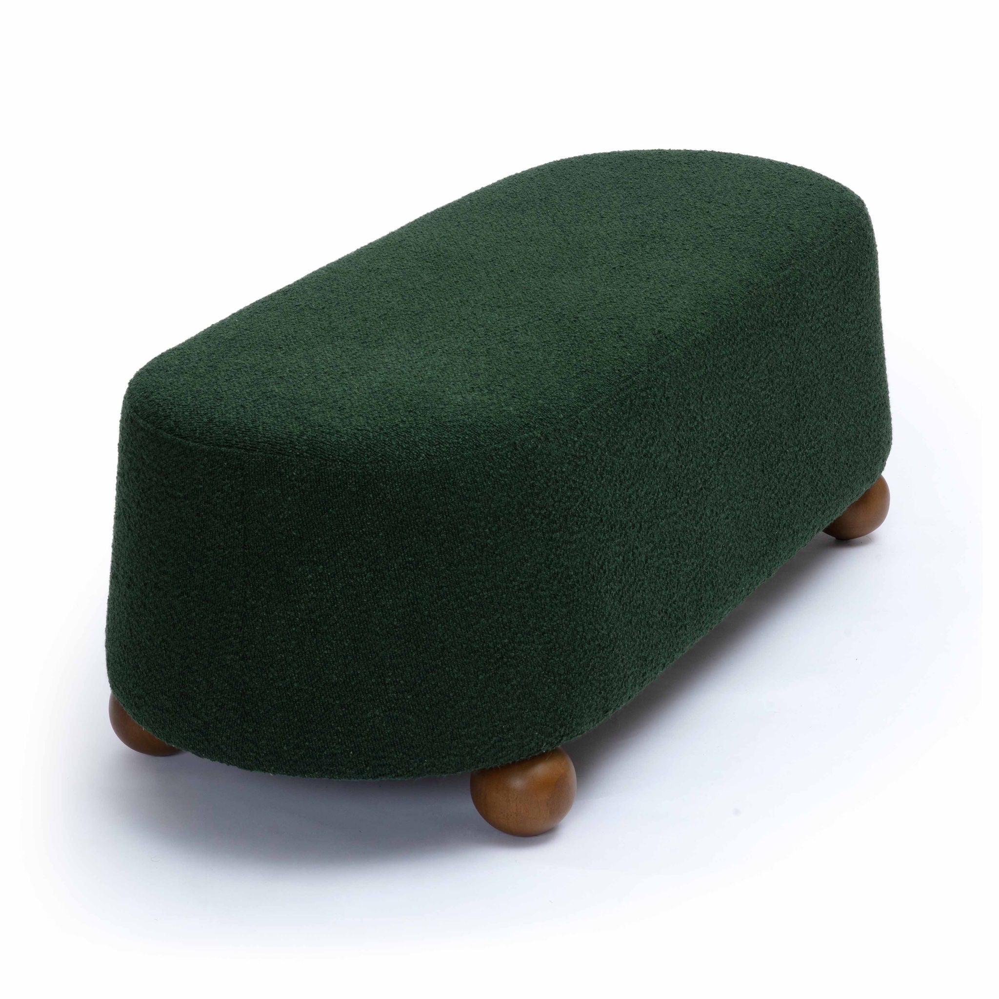 Jaine - Boucle Large Ottoman - Forest Green