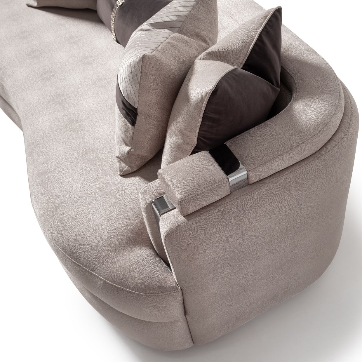 Carmela - Sofa - Zinc/Silver