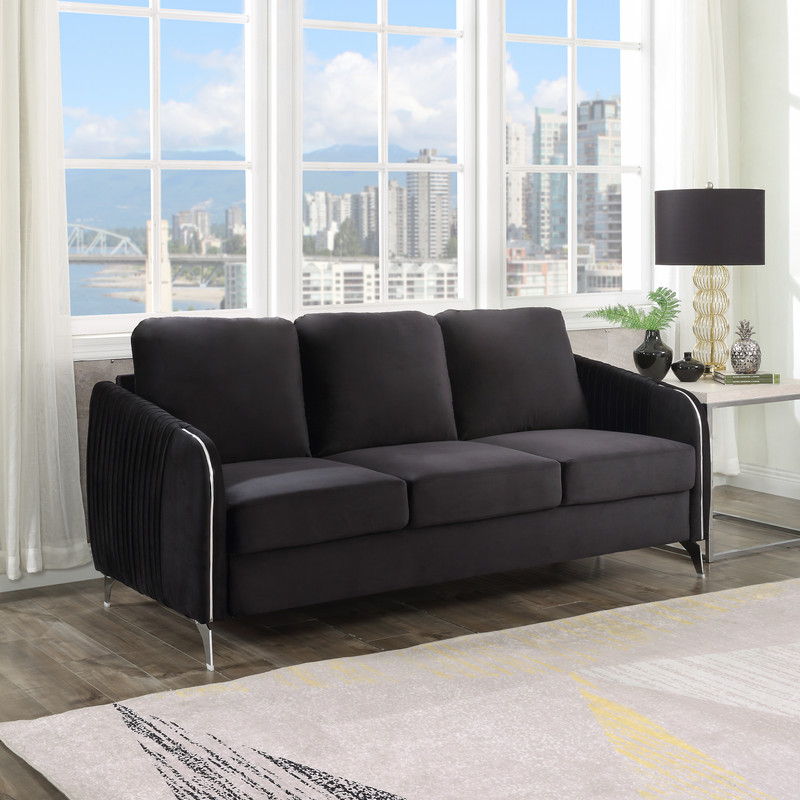 Hathaway - Velvet Modern Chic Sofa Couch - Best Buy Furniture