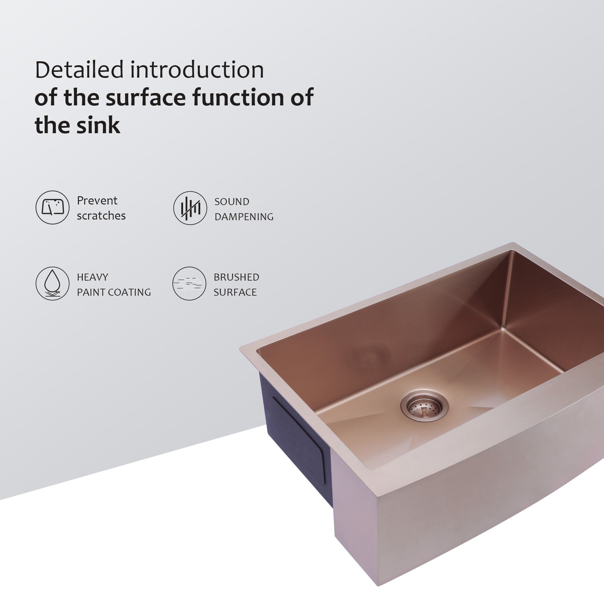 Farmhouse Kitchen Sink, Stainless Steel, Apron Front