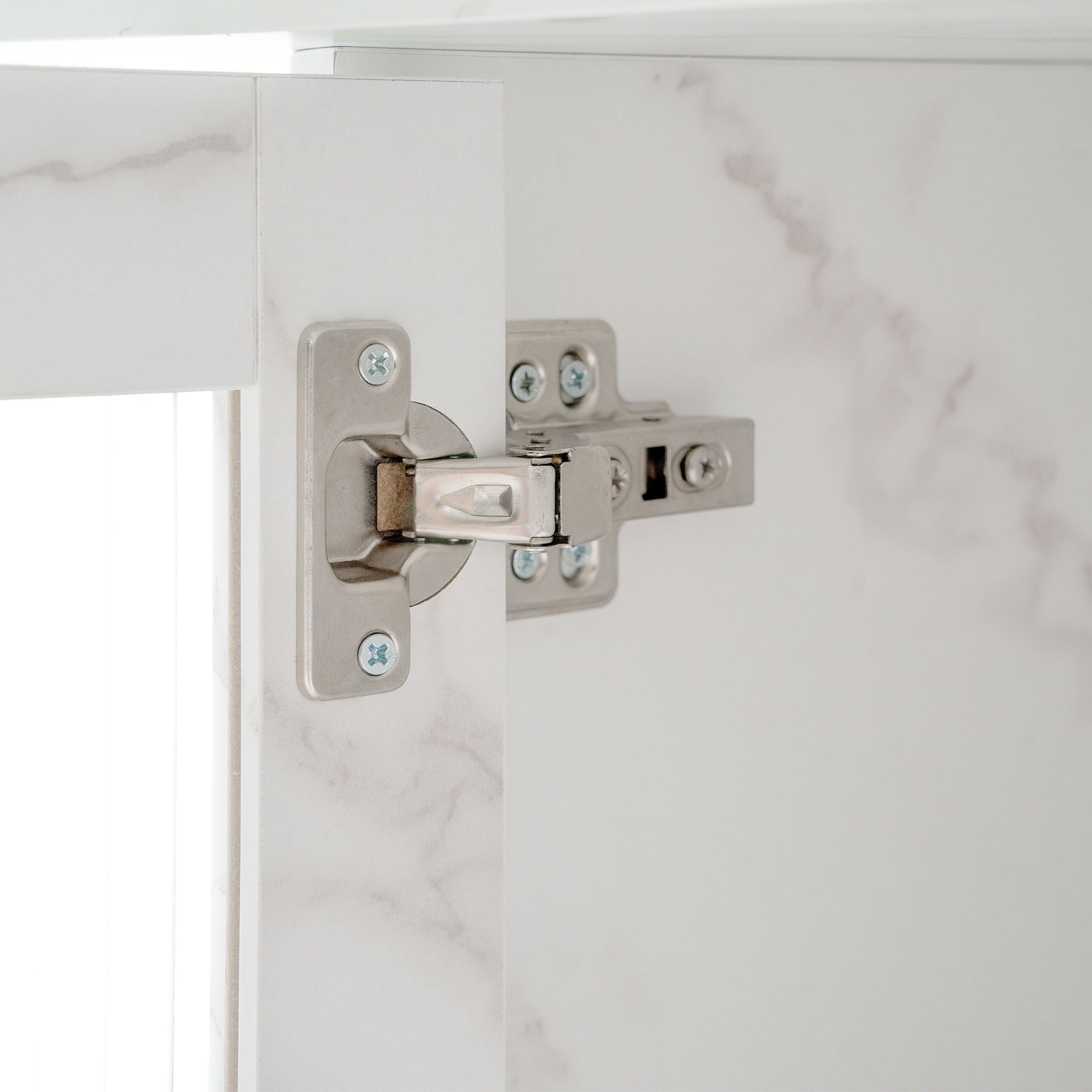 Modern Rectangle Dining Table With Stretchable Top, Storage Cabinet