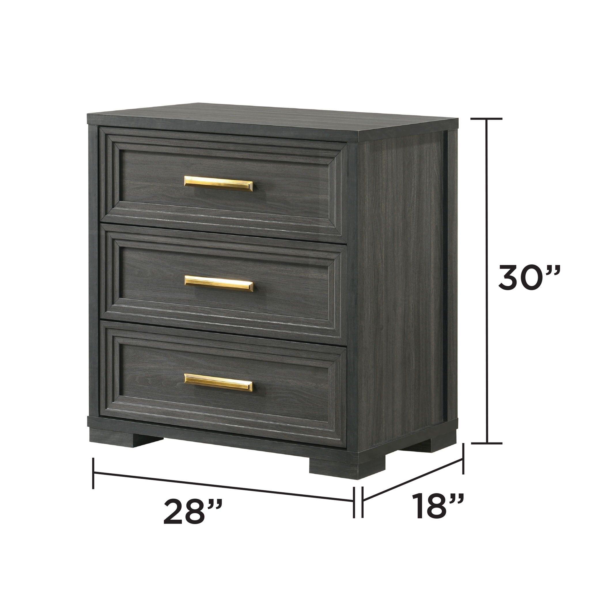 Colorado - Nightstand - Charcoal