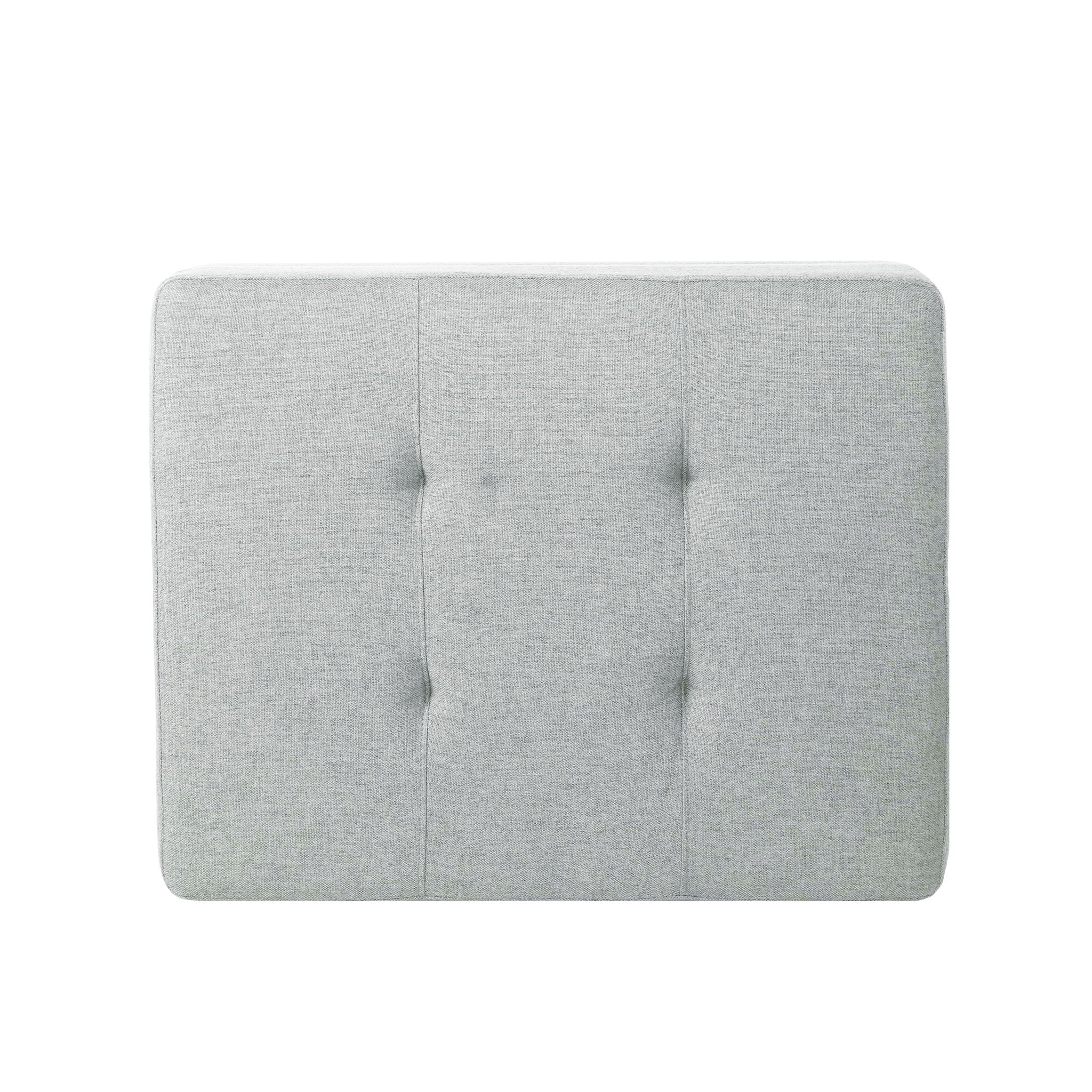 Classic Ottoman With Birch Wood Legs And Fabric Upholstery