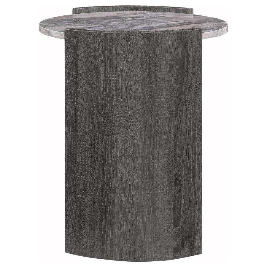 Gladstone - Round Faux Marble Top Table