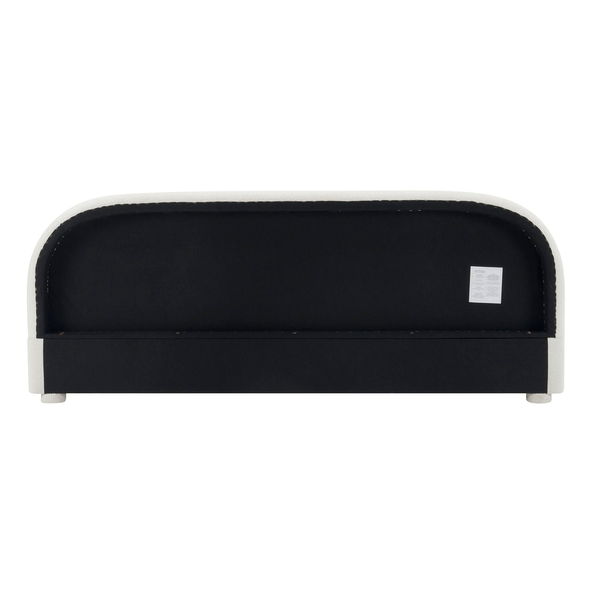 Upholstered Simple Modern Bedroom Bed With Curved Headboard