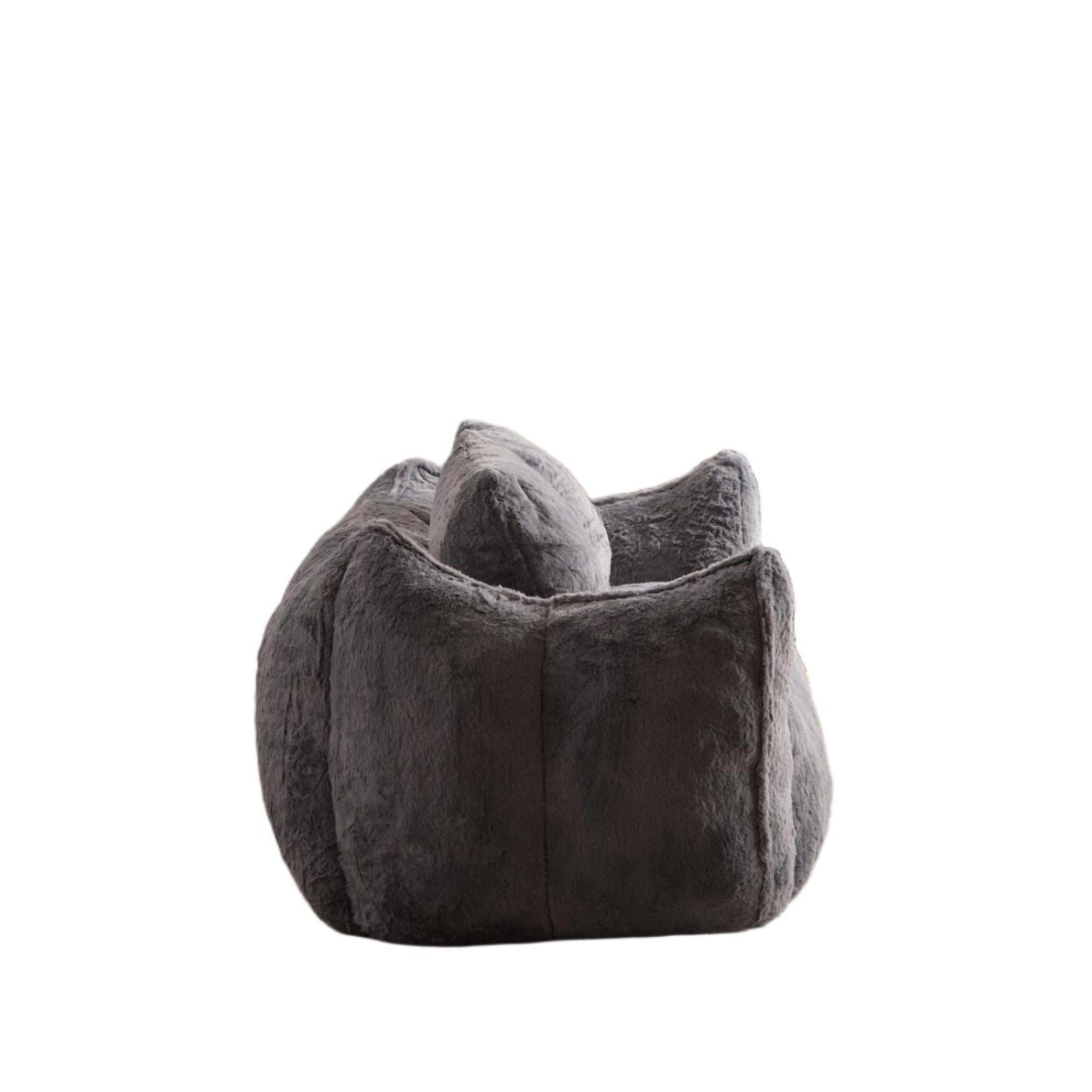 Giant Bean Bag Couch, Ultra Soft Fluffy Loveseat For Living Room Reading Chair With Pillows - Gray