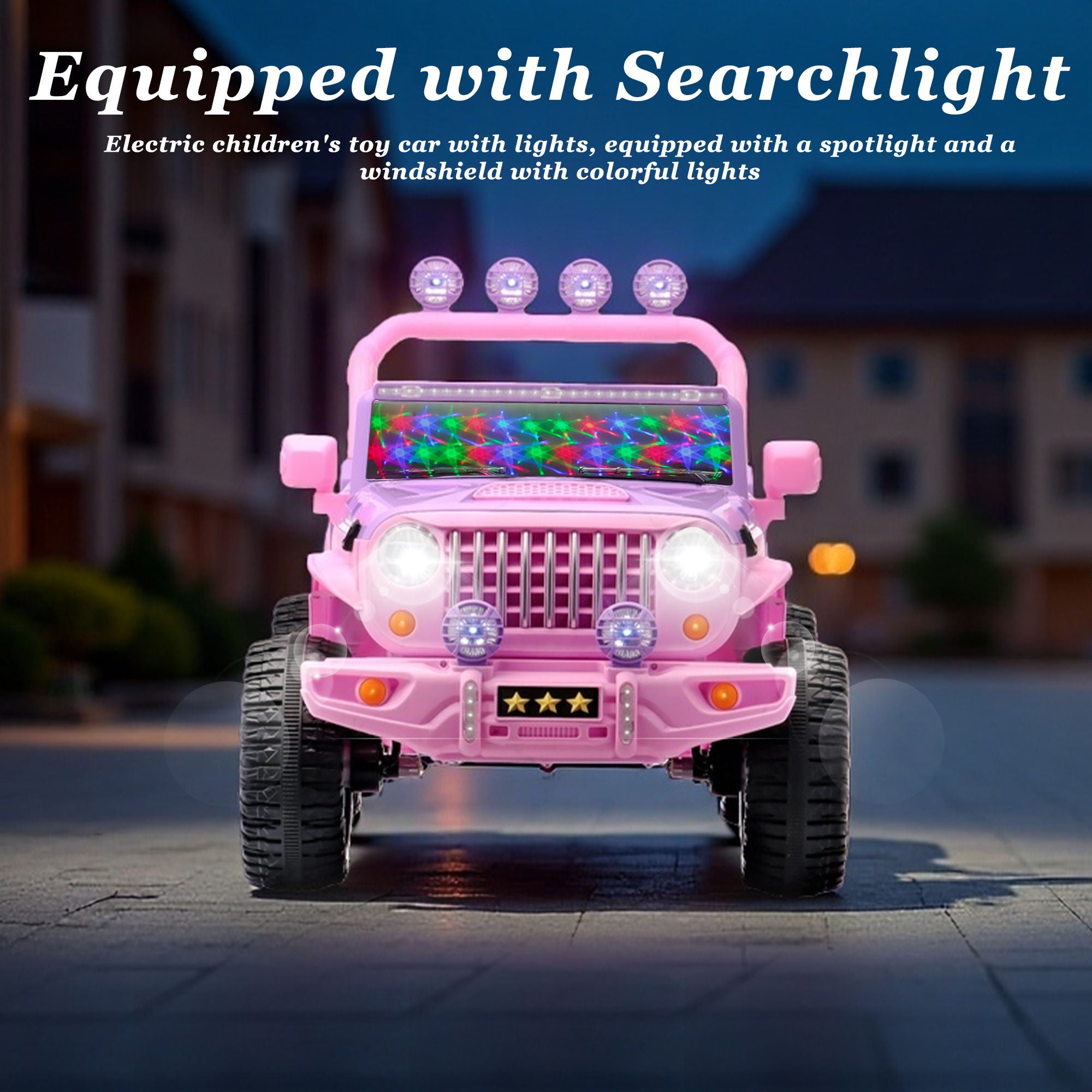 Electric Car With Remote Control, Colorful LED Lights, USB & MP3