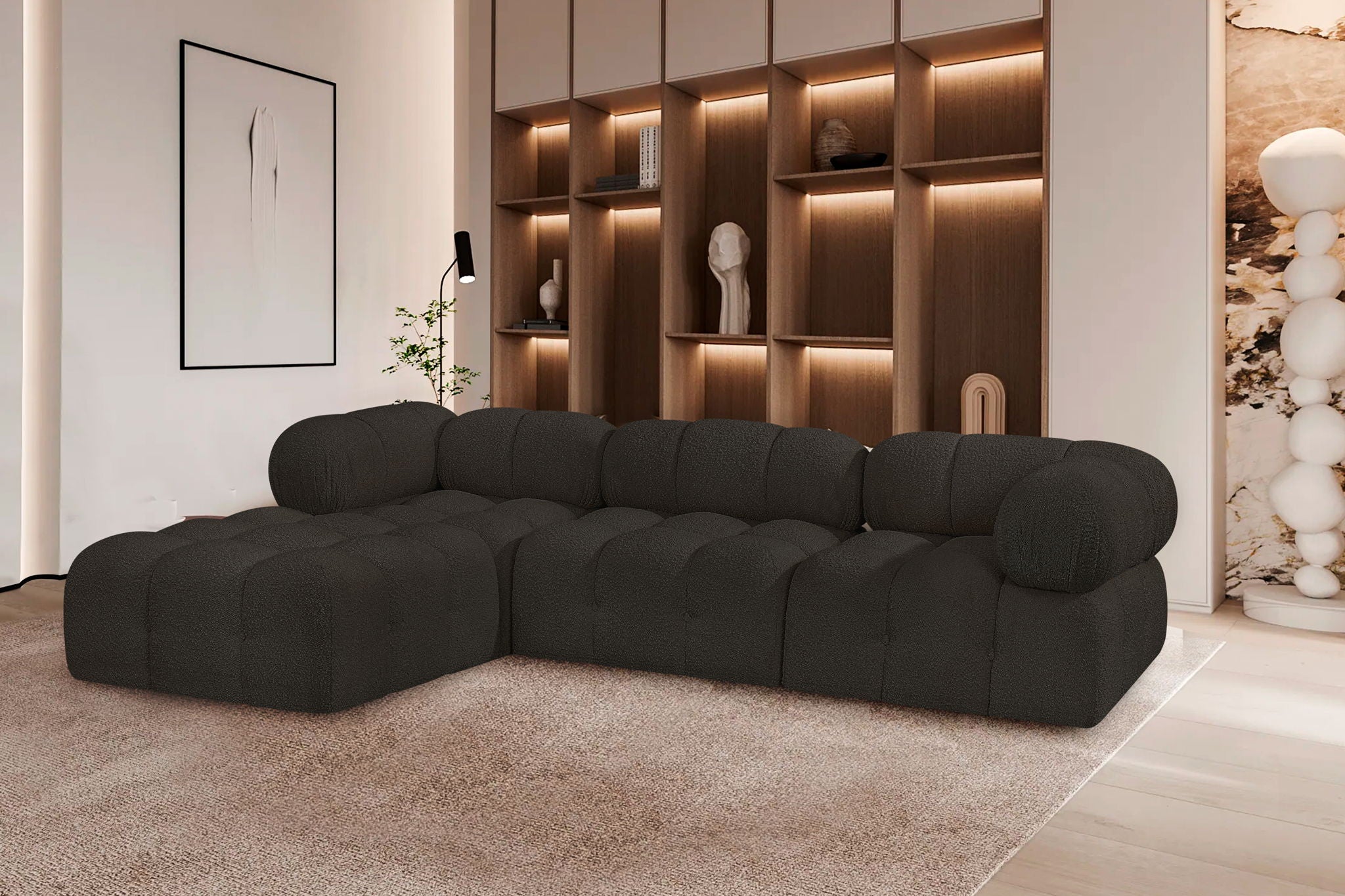 Ames - 4 Piece Fabric Modular Sectional