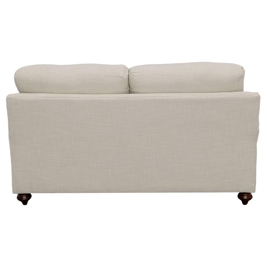 Glenn - Upholstered English Arm Loveseat - Light Gray