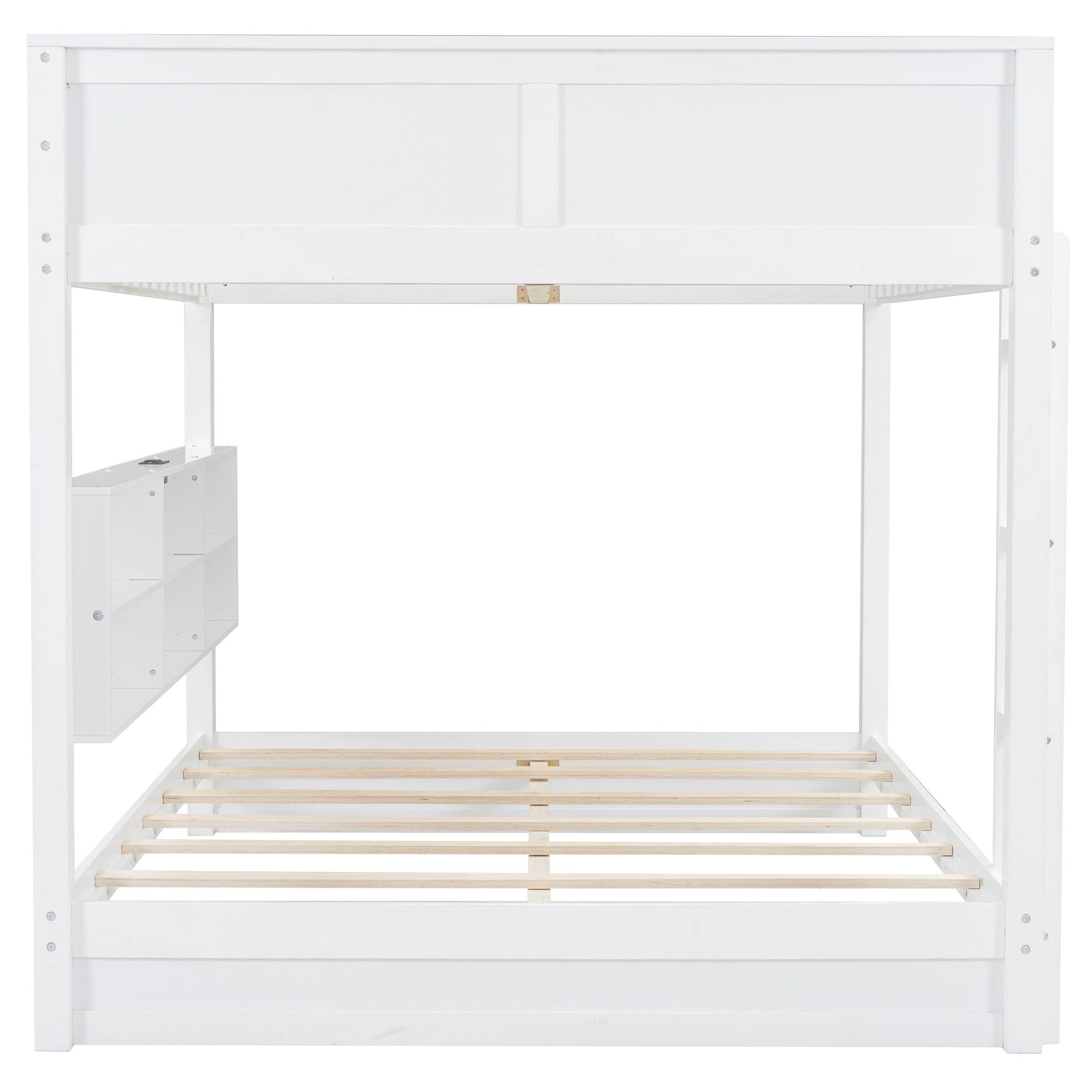 Bunk Bed With Storage Cabinets And USB Ports